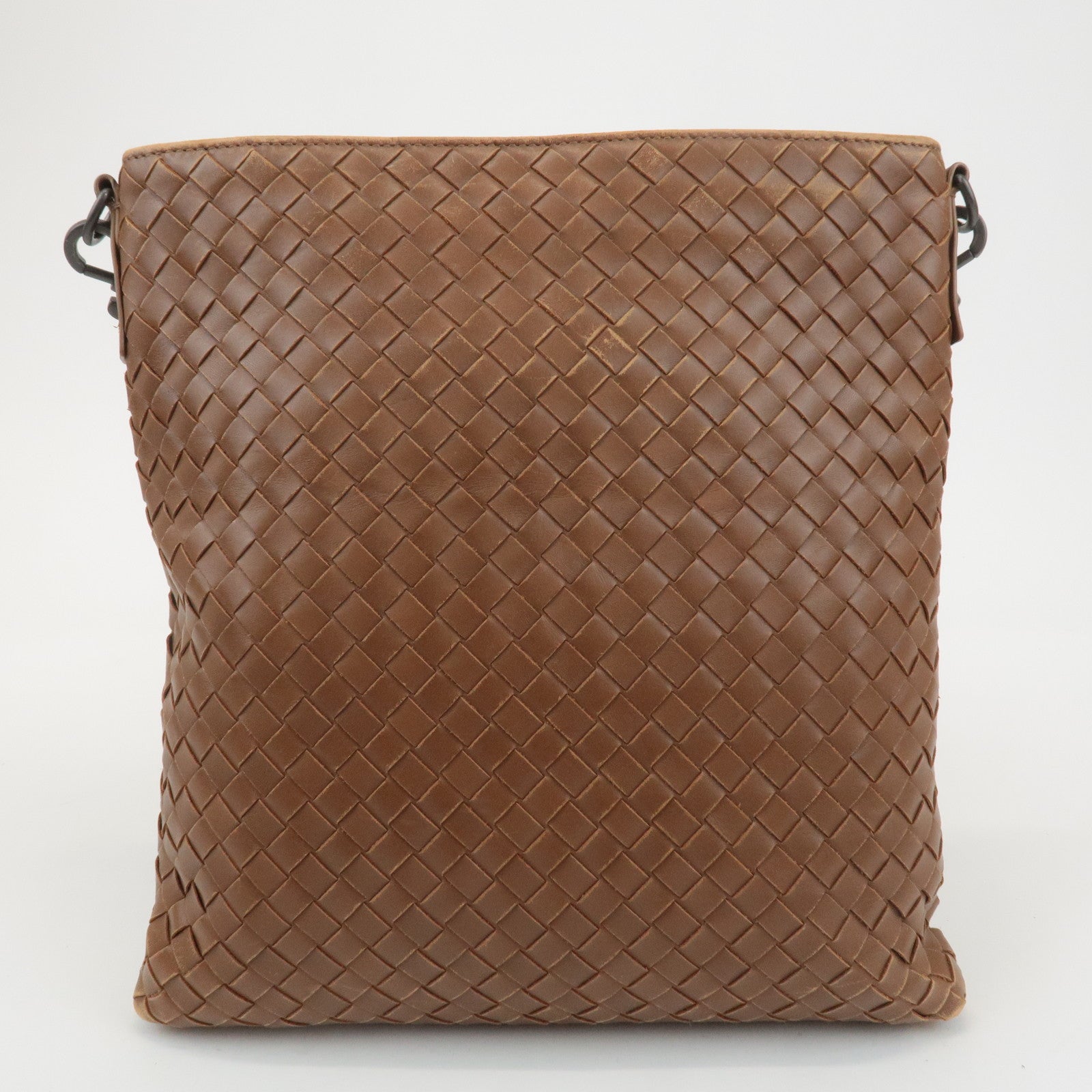 BOTTEGA VENETA Intrecciato Leather Shoulder Bag Brown 276357