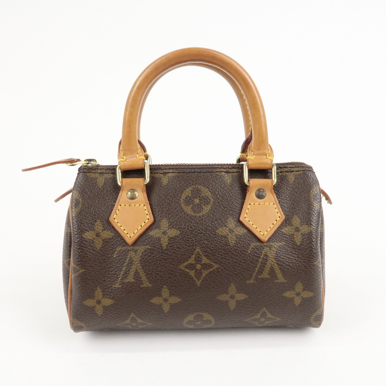 Louis Vuitton Monogram Mini Speedy Hand Bag Brown M41534 Used