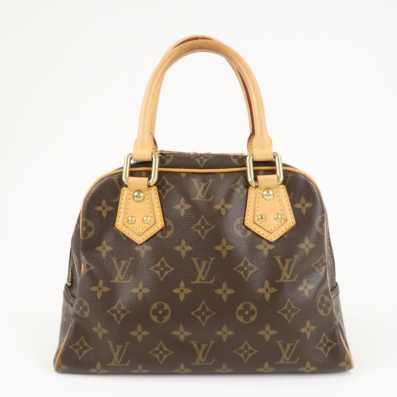 Louis Vuitton Monogram Manhattan PM Hand Bag Brown M40026 Used