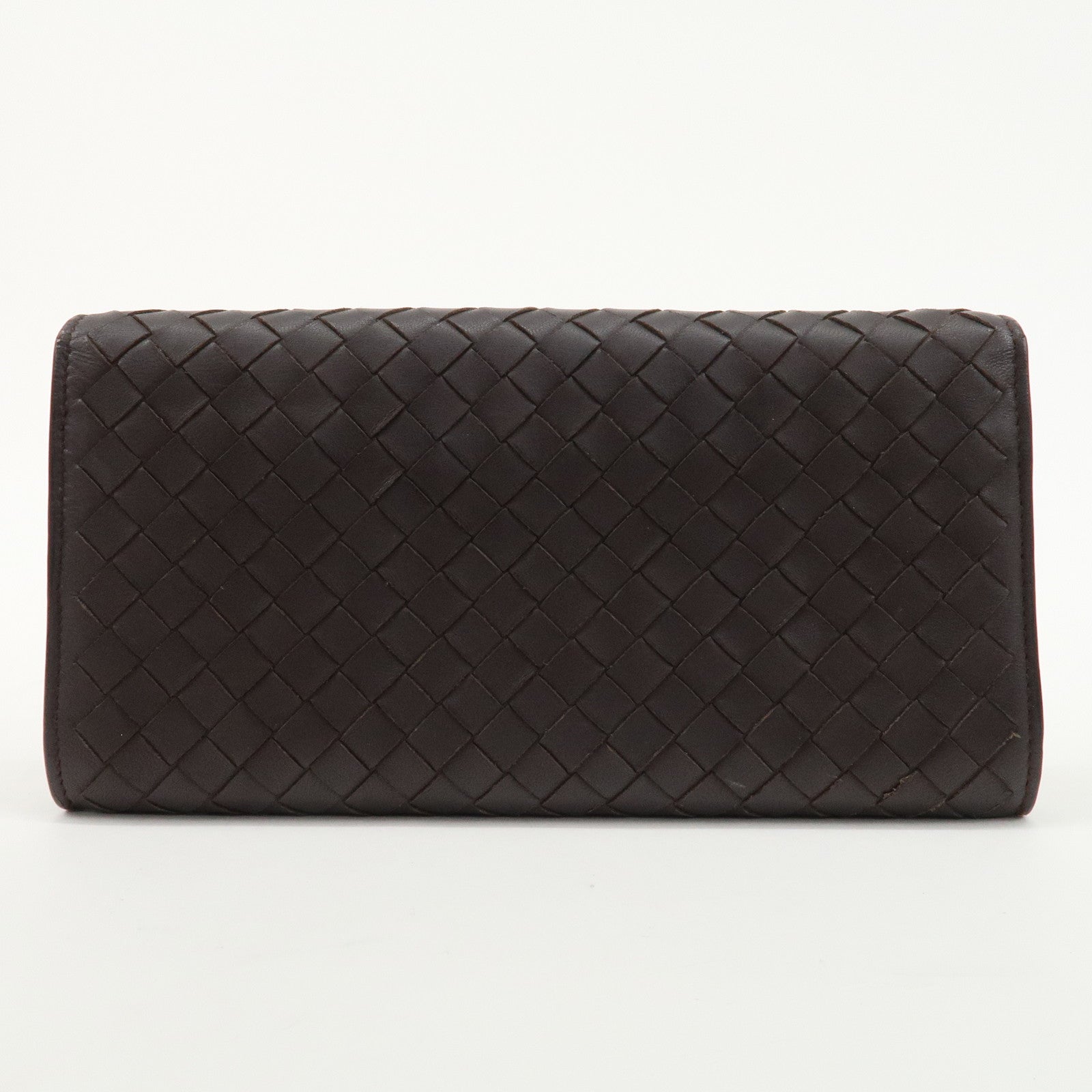 BOTTEGA VENETA Intrecciato Leather Bi-fold Long Wallet Butterfly