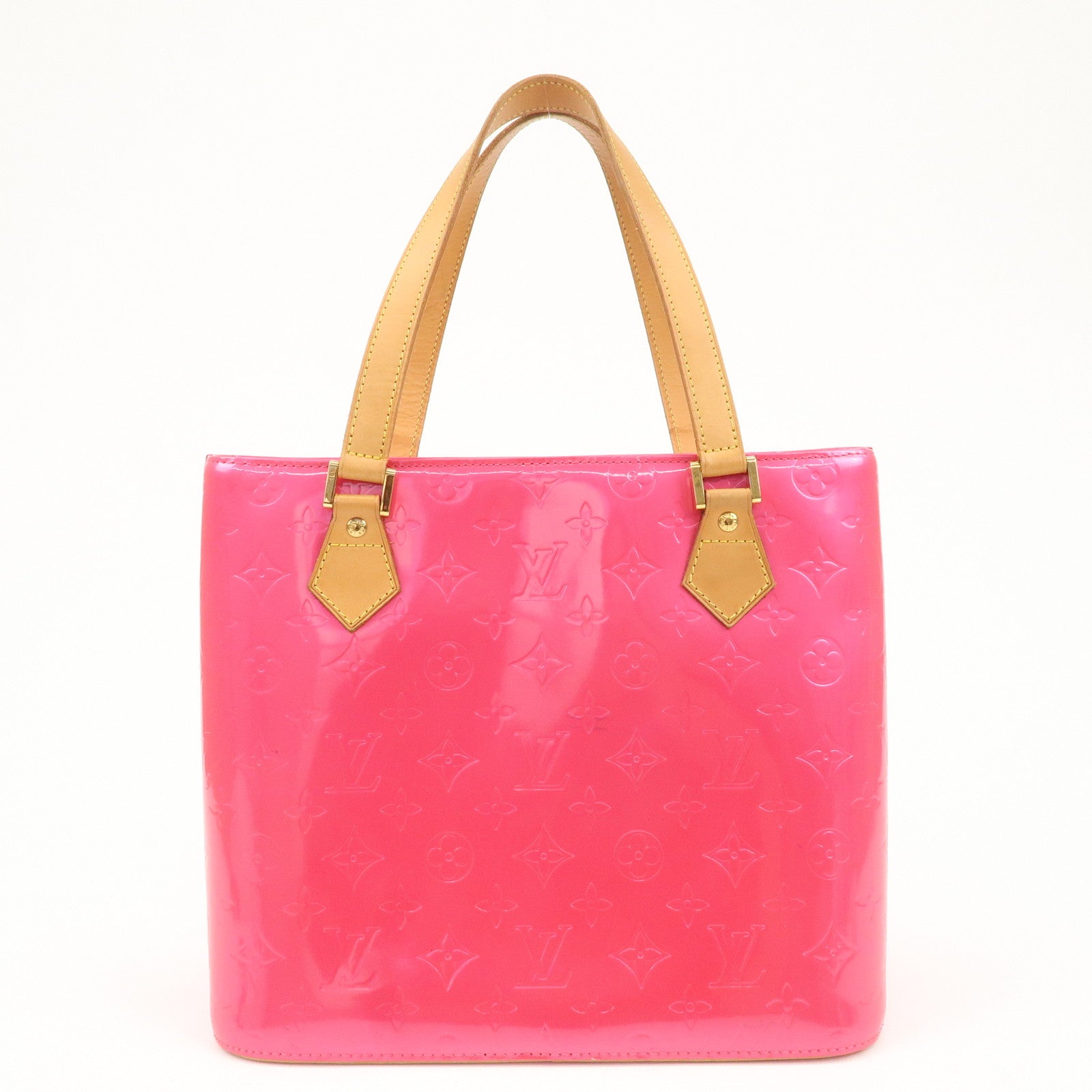 Louis Vuitton Monogram Vernis Houston Tote Bag Fuchsia Pink M91219