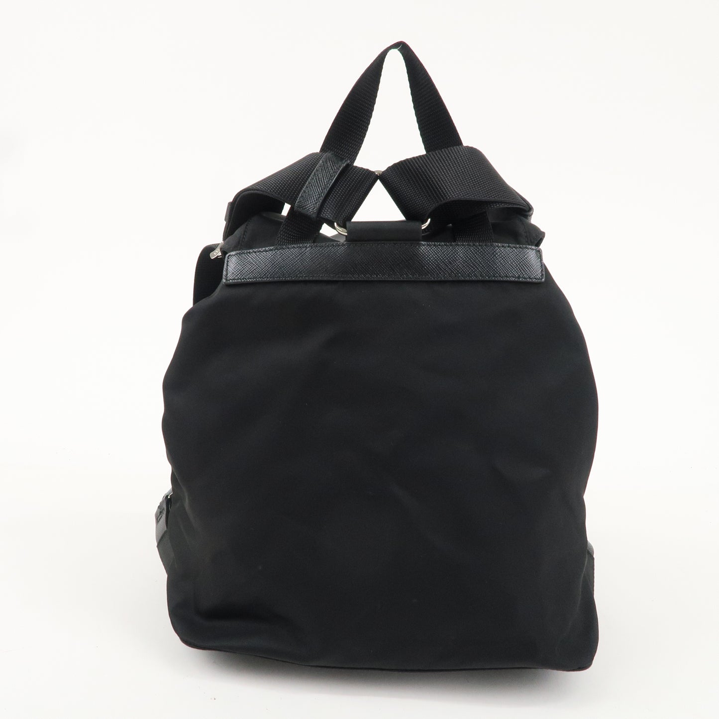 PRADA Nylon Saffiano Leather Rucksack Backpack Black