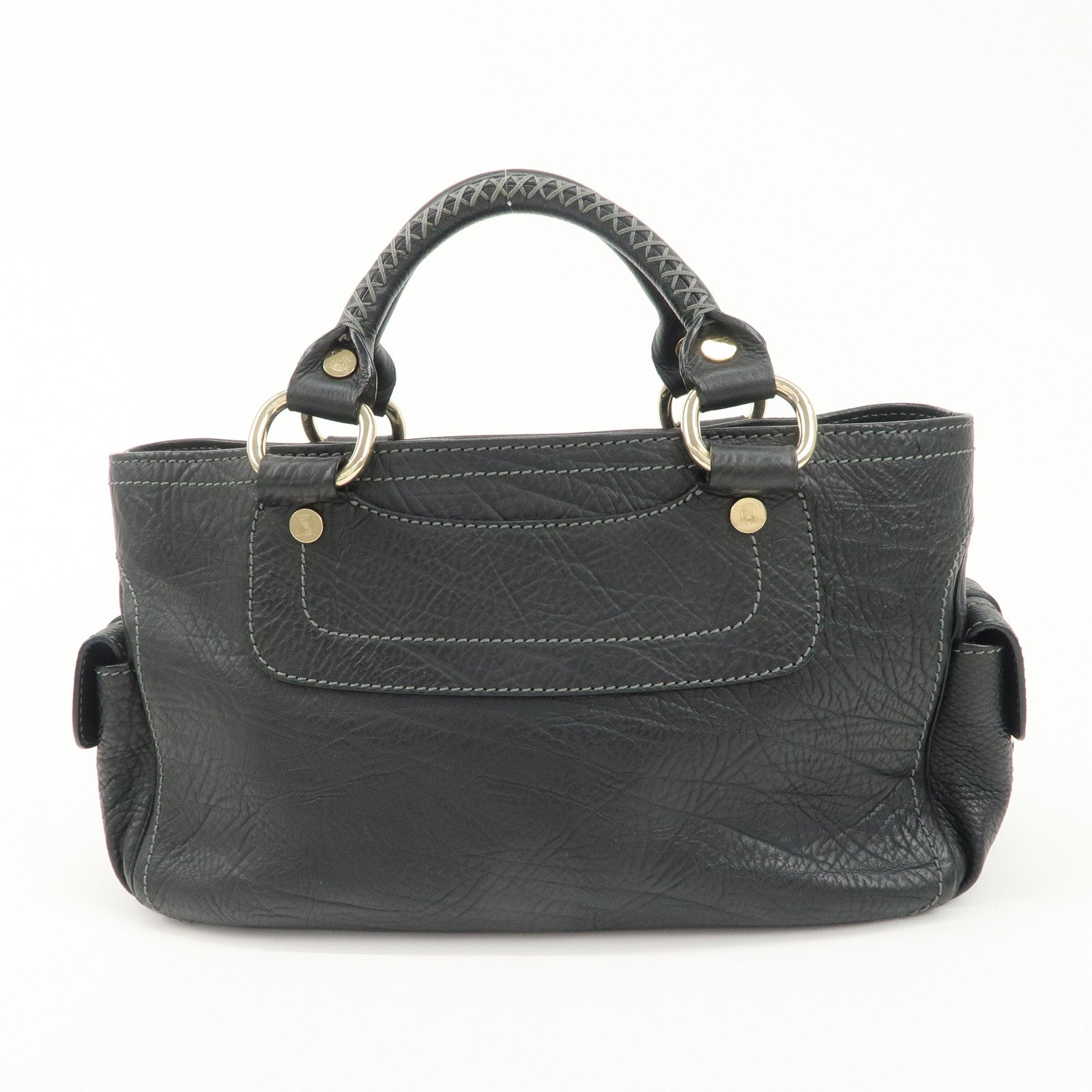 CELINE Macadam Leather Boogie Macadam Stamp Black Used