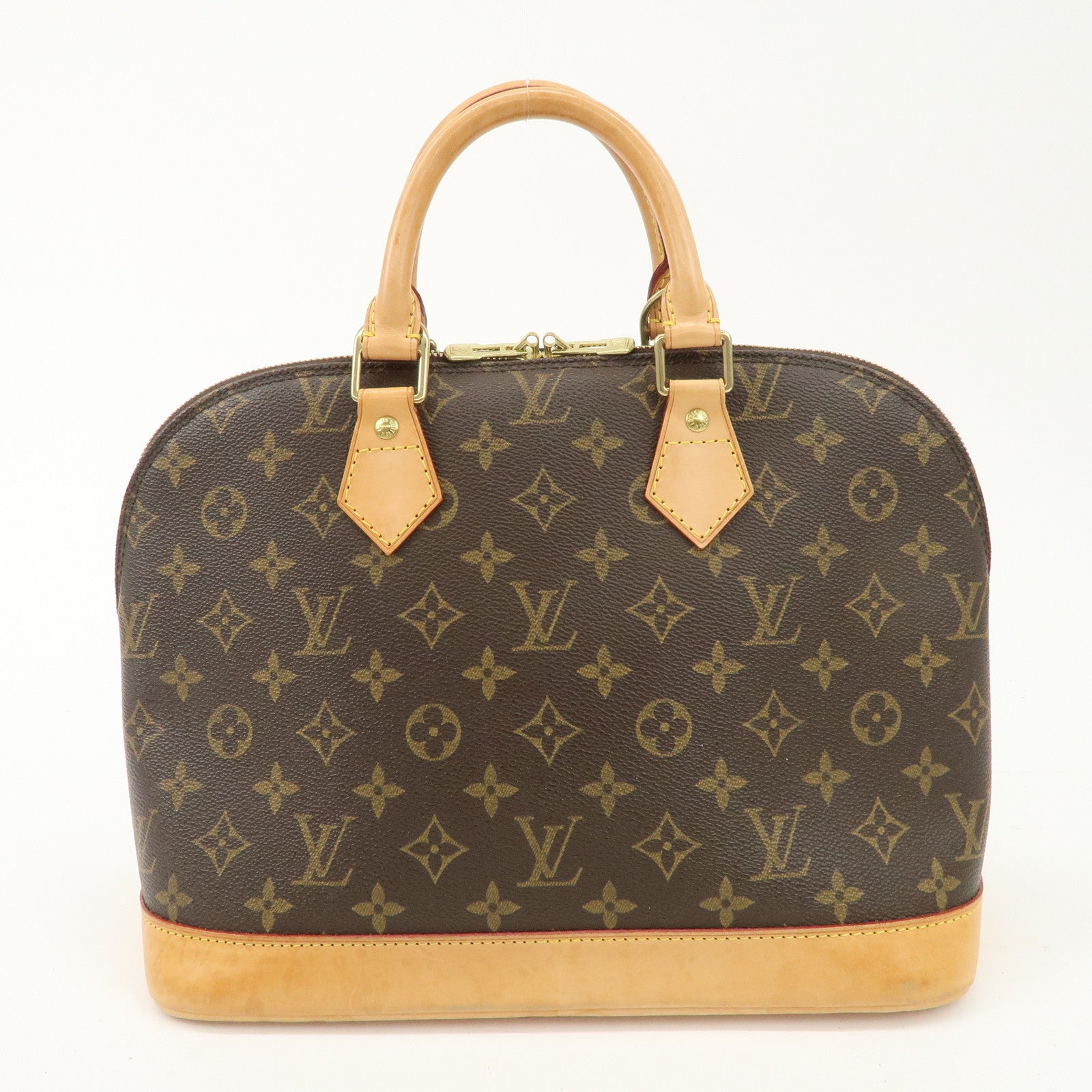 Louis Vuitton Monogram Alma Hand Bag Brown M51130 Used