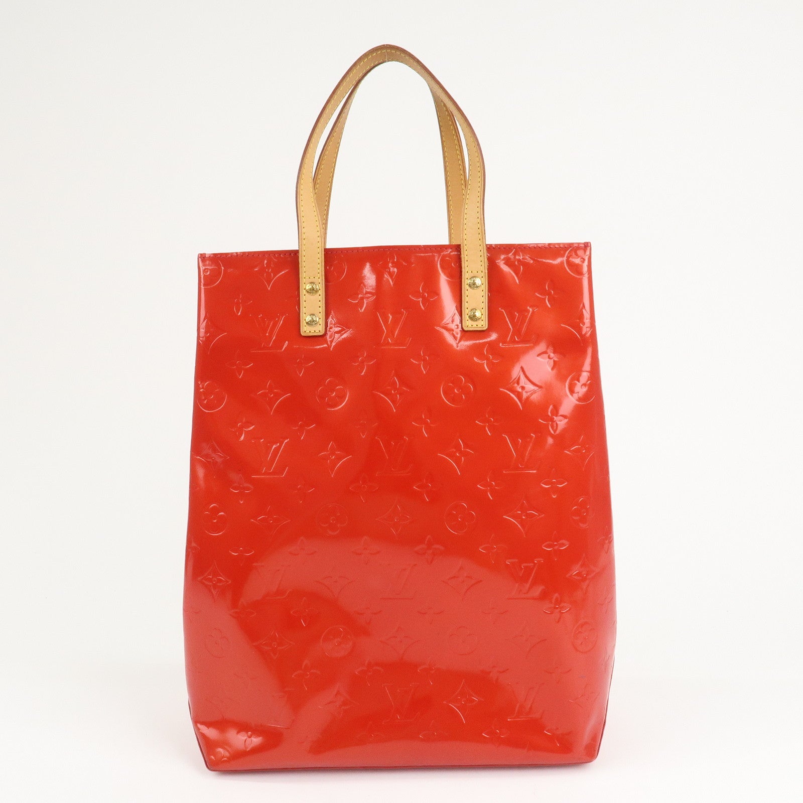 Louis Vuitton Monogram Vernis Lead MM Tote Bag Rouge M91086