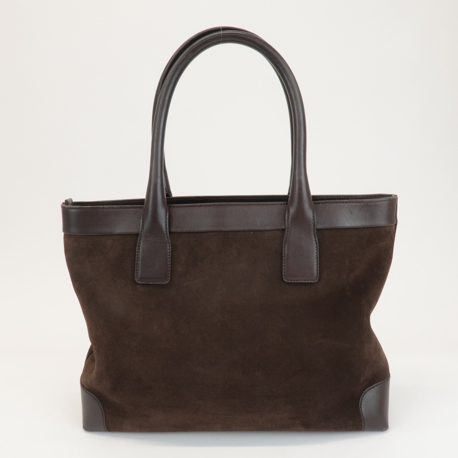 GUCCI Sherry Suede Leather Tote Bag Hand Bag Brown 33890