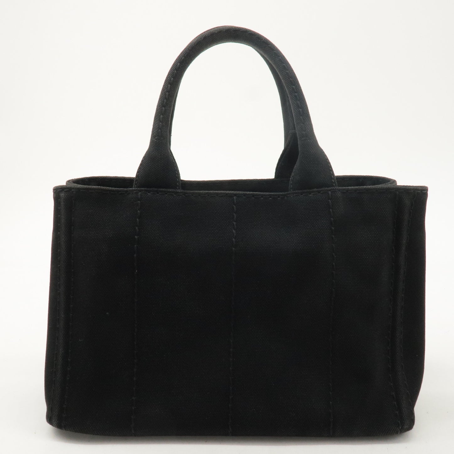 PRADA Logo Canapa Mini Canvas 2Way Shoulder Bag Black