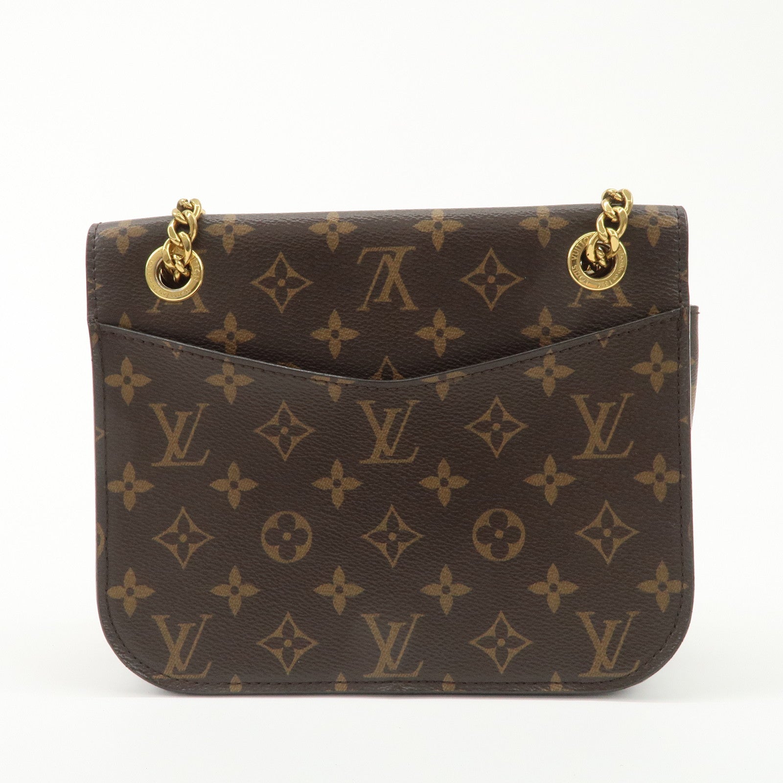 Authc Louis Vuitton Monogram Passy Crossbody Chain Shoulder Bag M45592 Used