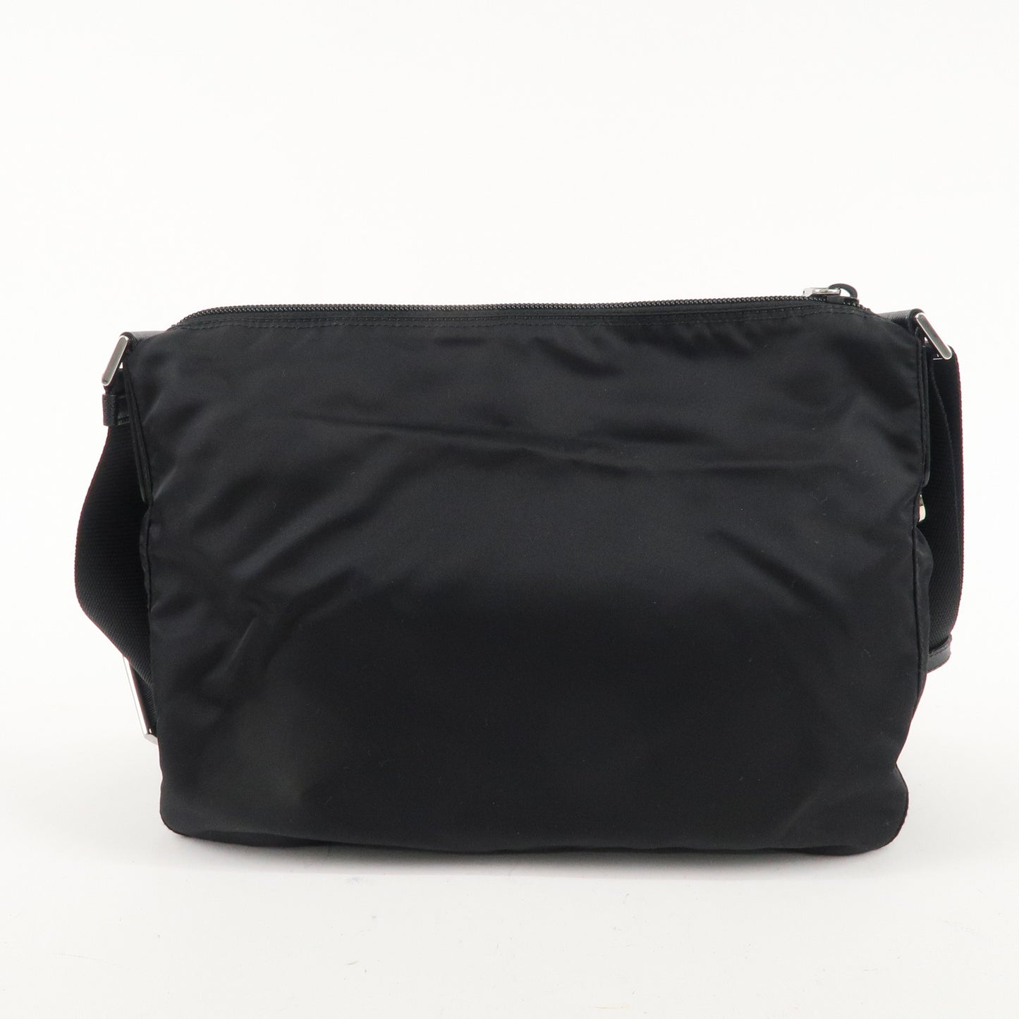 PRADA Logo Nylon Leather Shoulder Bag Crossbody Bag NERO Black