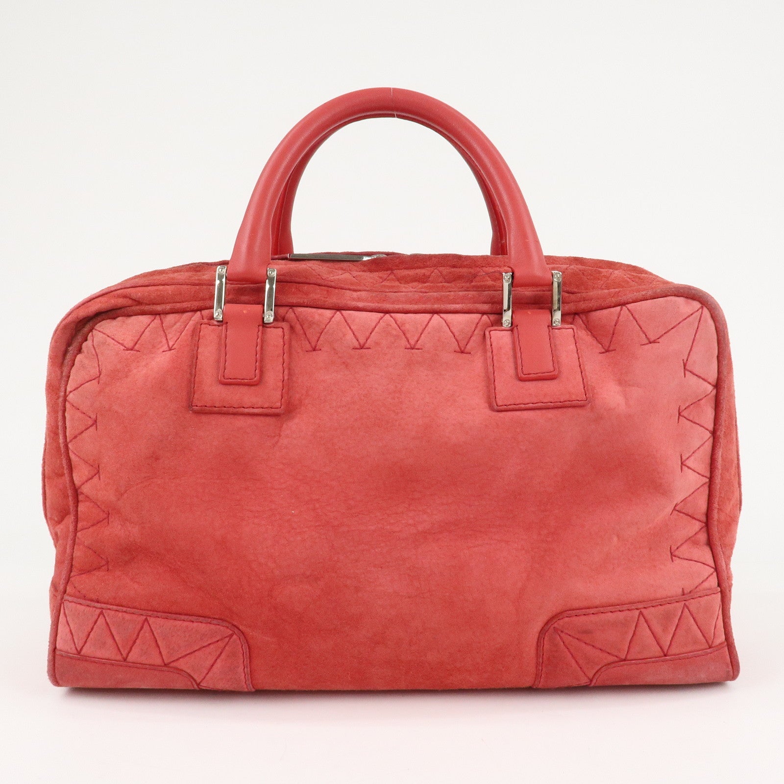 LOEWE Anagram Leather Amazona 36 Hand Bag Rose Used