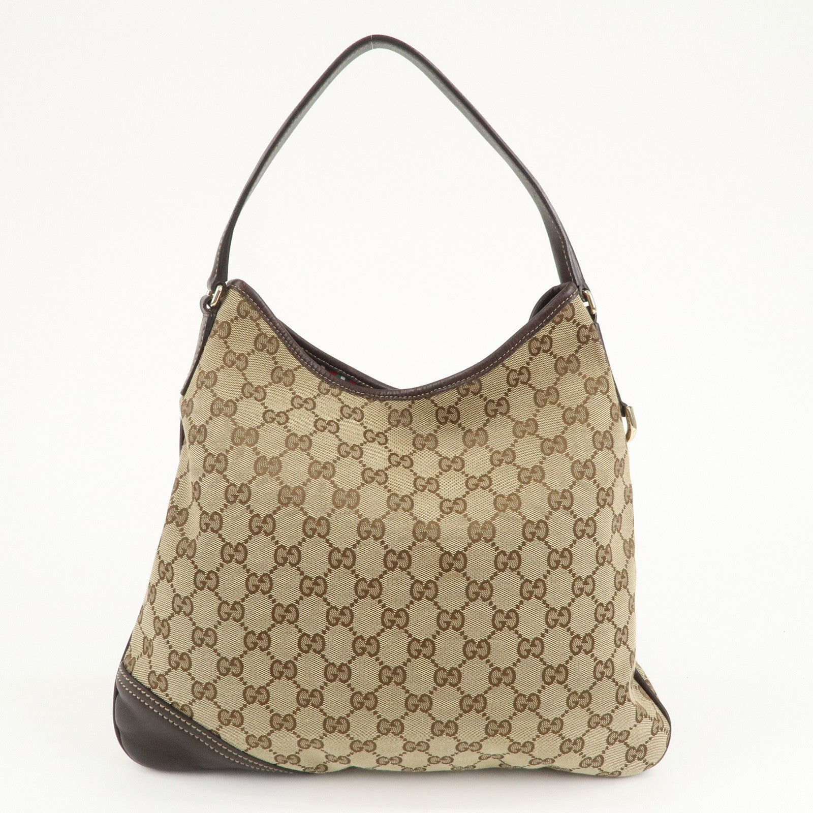 GUCCI NewBritt InterlockingG GG Canvas Leather Shoulder Bag 169947