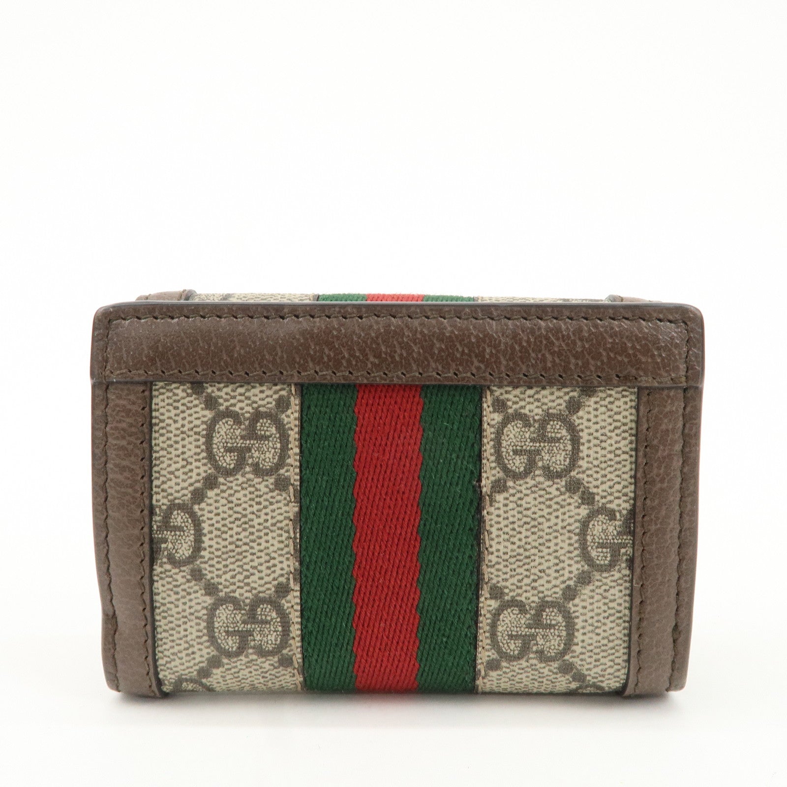 GUCCI Ophidia GG Supreme Leather Tri-Fold Compact Wallet 644334