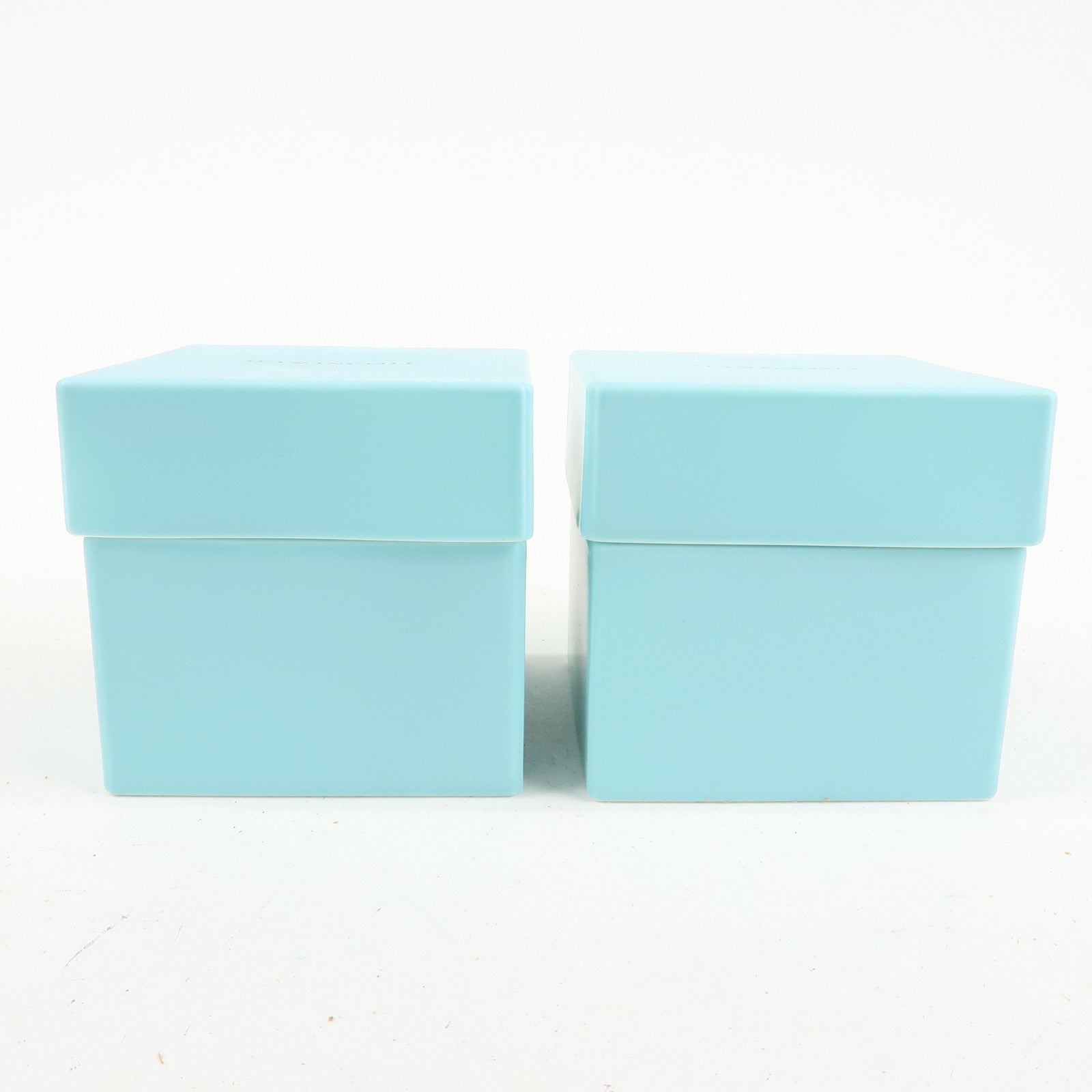 Tiffany&Co. Set of 2 Bone Ash Bone China Pottery Box Blue