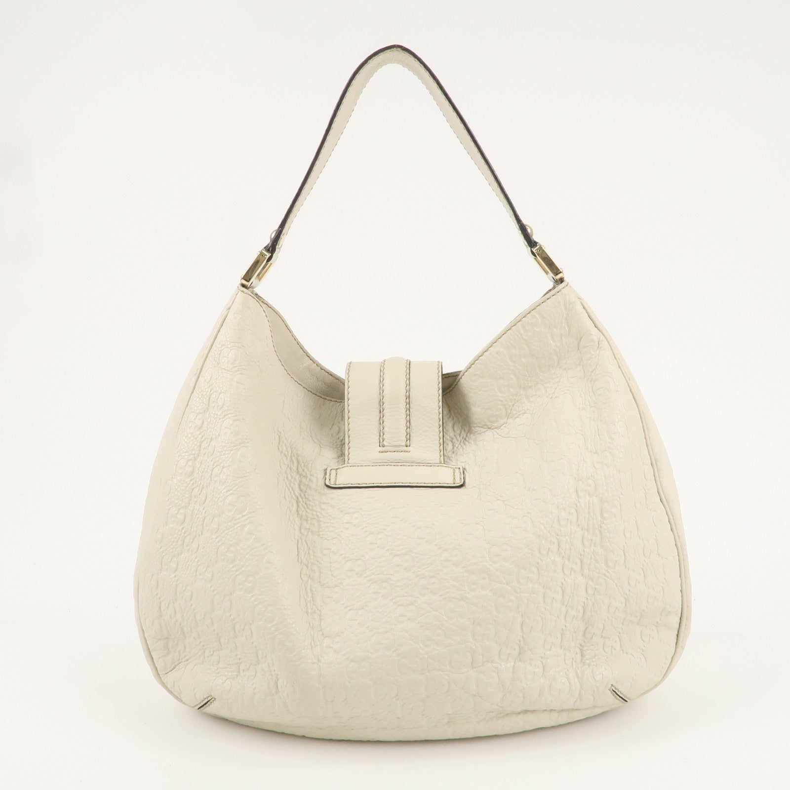 GUCCI Guccissima Leather Shoulder Bag Hand Bag Ivory 233604