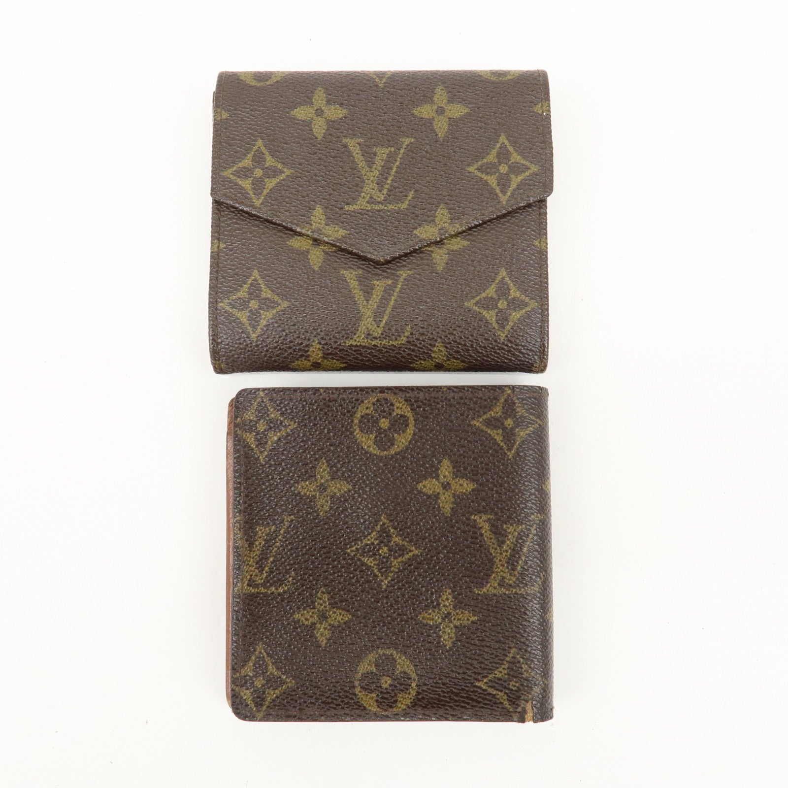 Louis Vuitton Monogram Set of 2 Porte Wallet Brown M61660 M61675