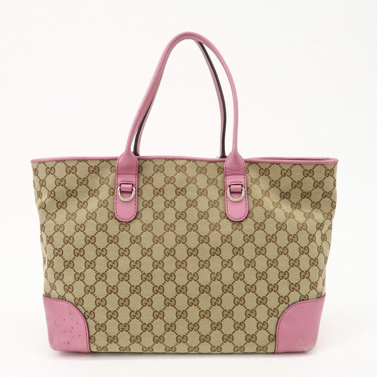 GUCCI Heart Bit GG Canvas Leather Tote Bag Japan Limited 269956