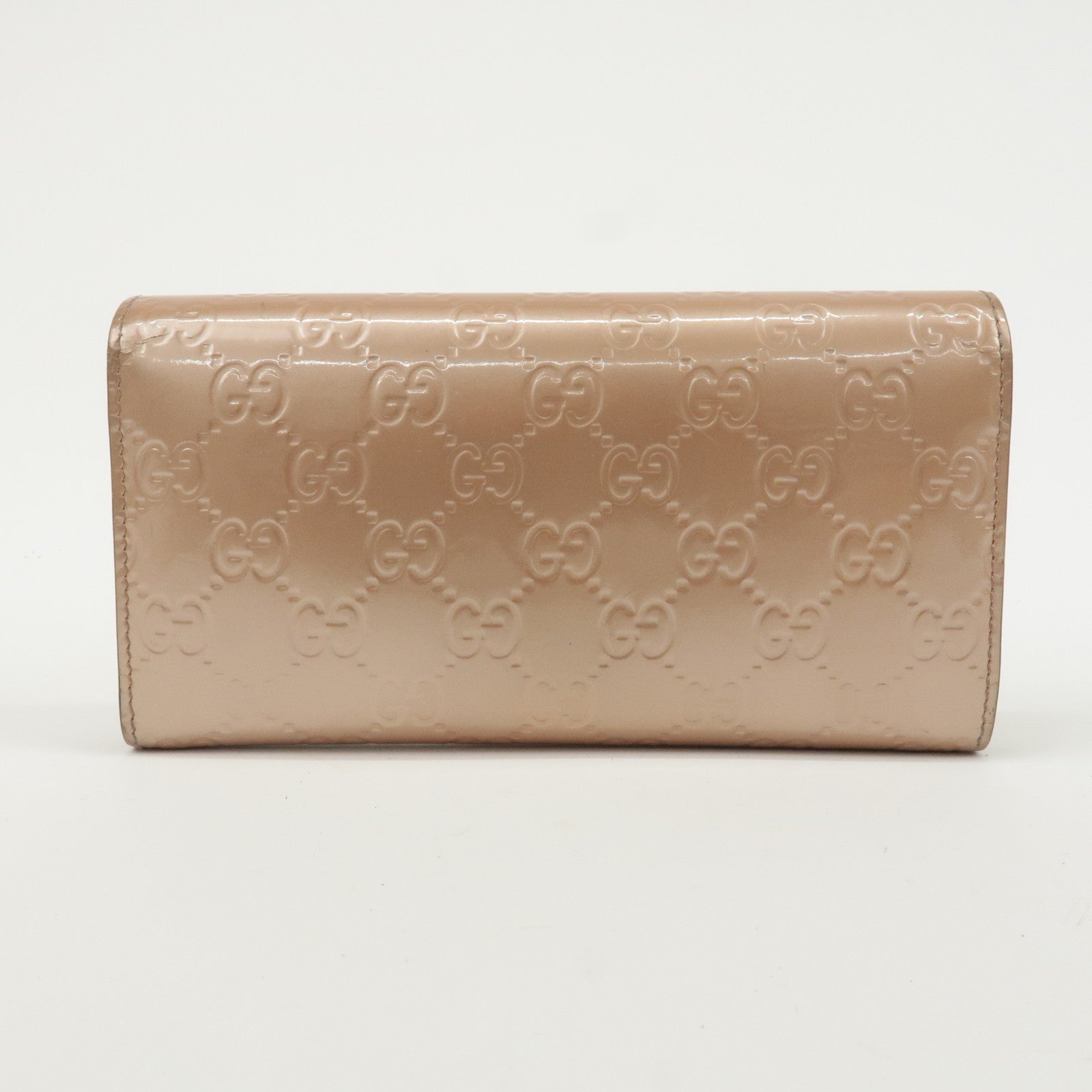 GUCCI Lovely Heart Guccissima Enamel Leather Wallet 251861.534563