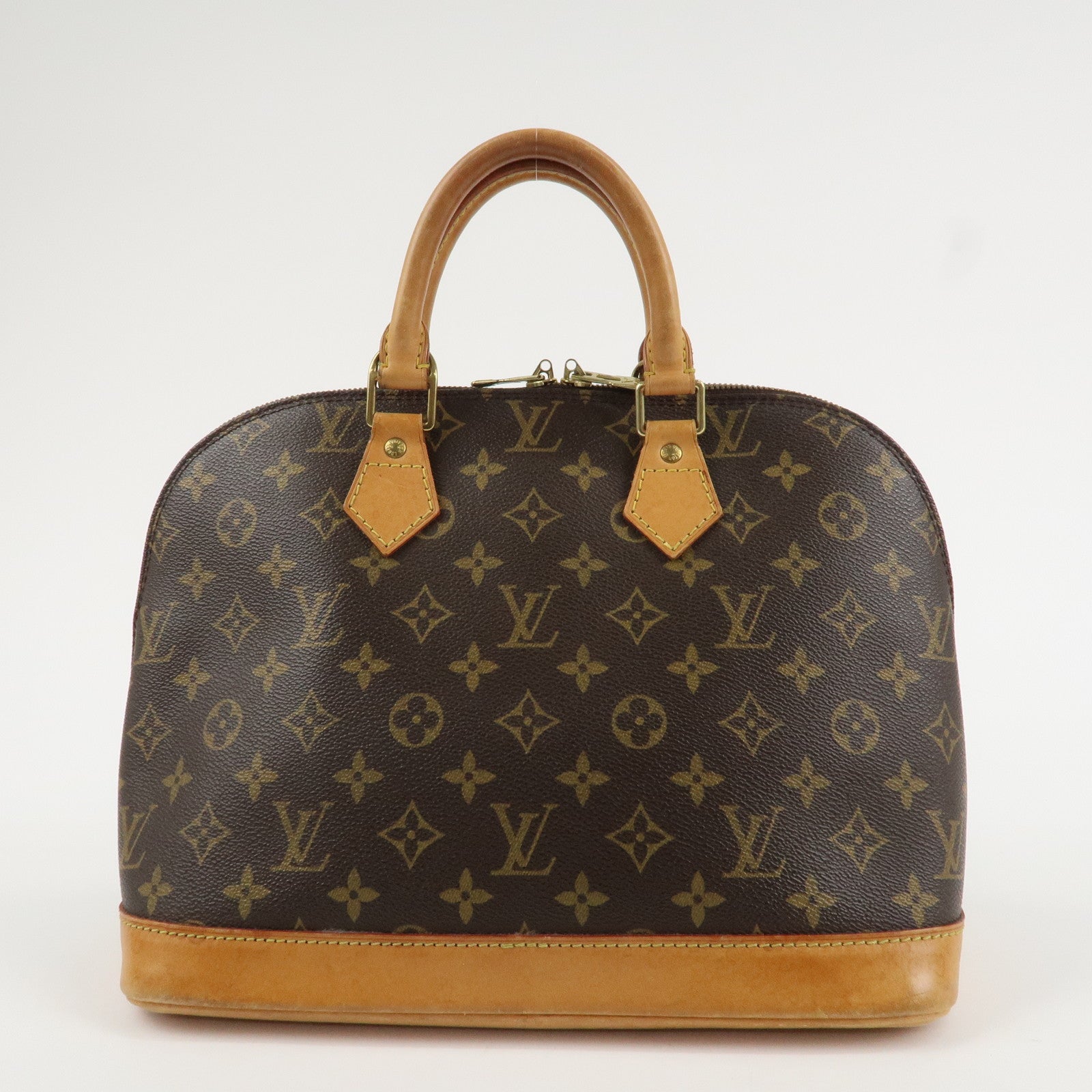 Louis Vuitton Monogram Alma Hand Bag Brown M51130 Used