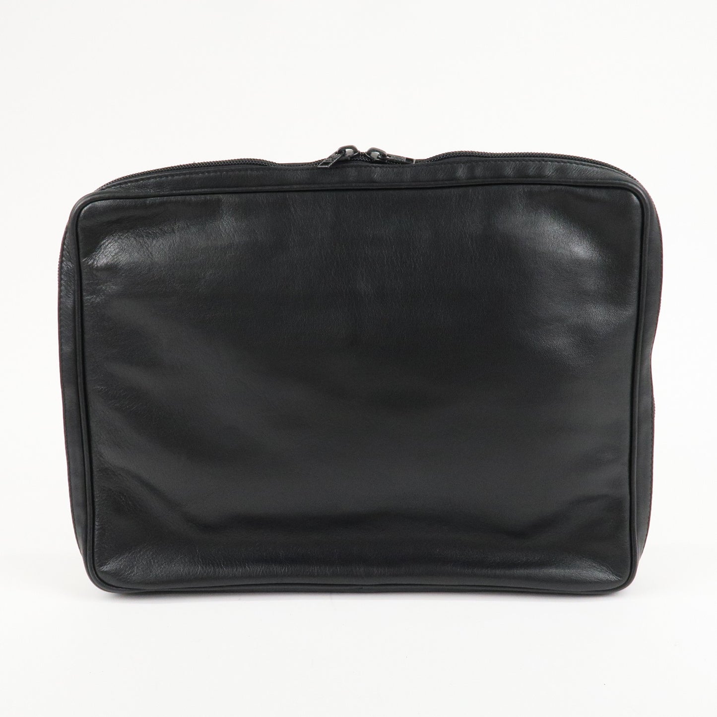 LOEWE Anagram Leather Clutch Bag Second Bag Black