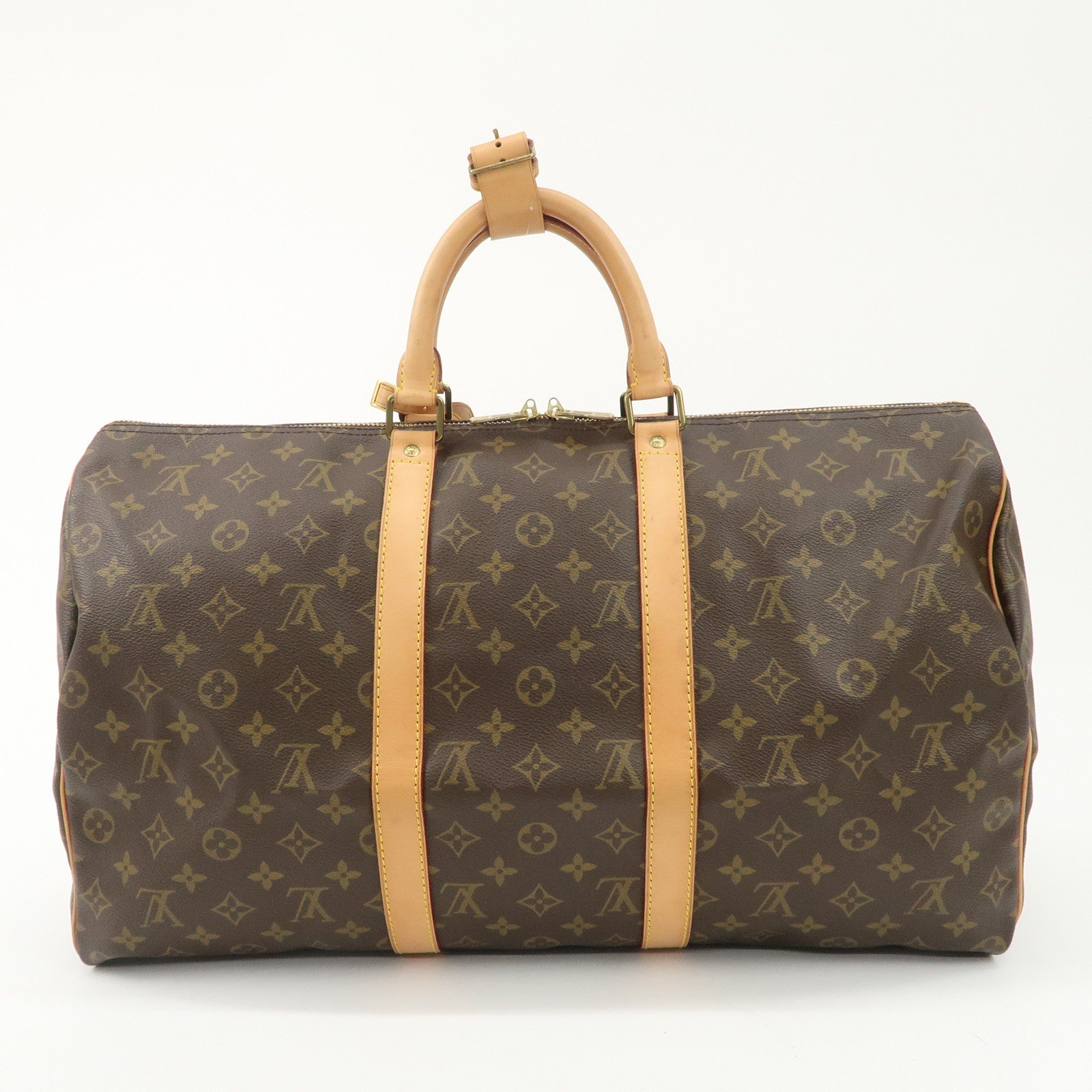 Louis Vuitton Monogram Keep All 50 Boston Bag Brown M41426 Used