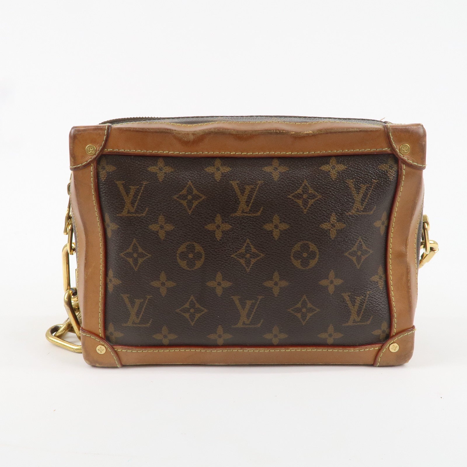 Louis Vuitton Monogram Soft Trunk Shoulder Bag Brown M44660