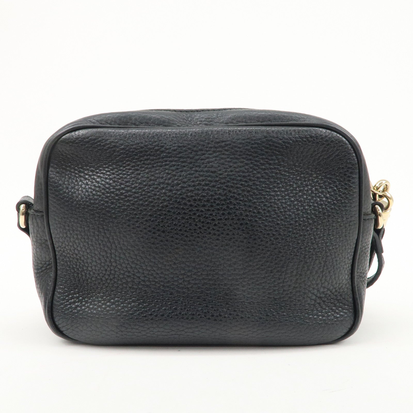 GUCCI SOHO Leather Small Disco Shoulder Bag Black 308364