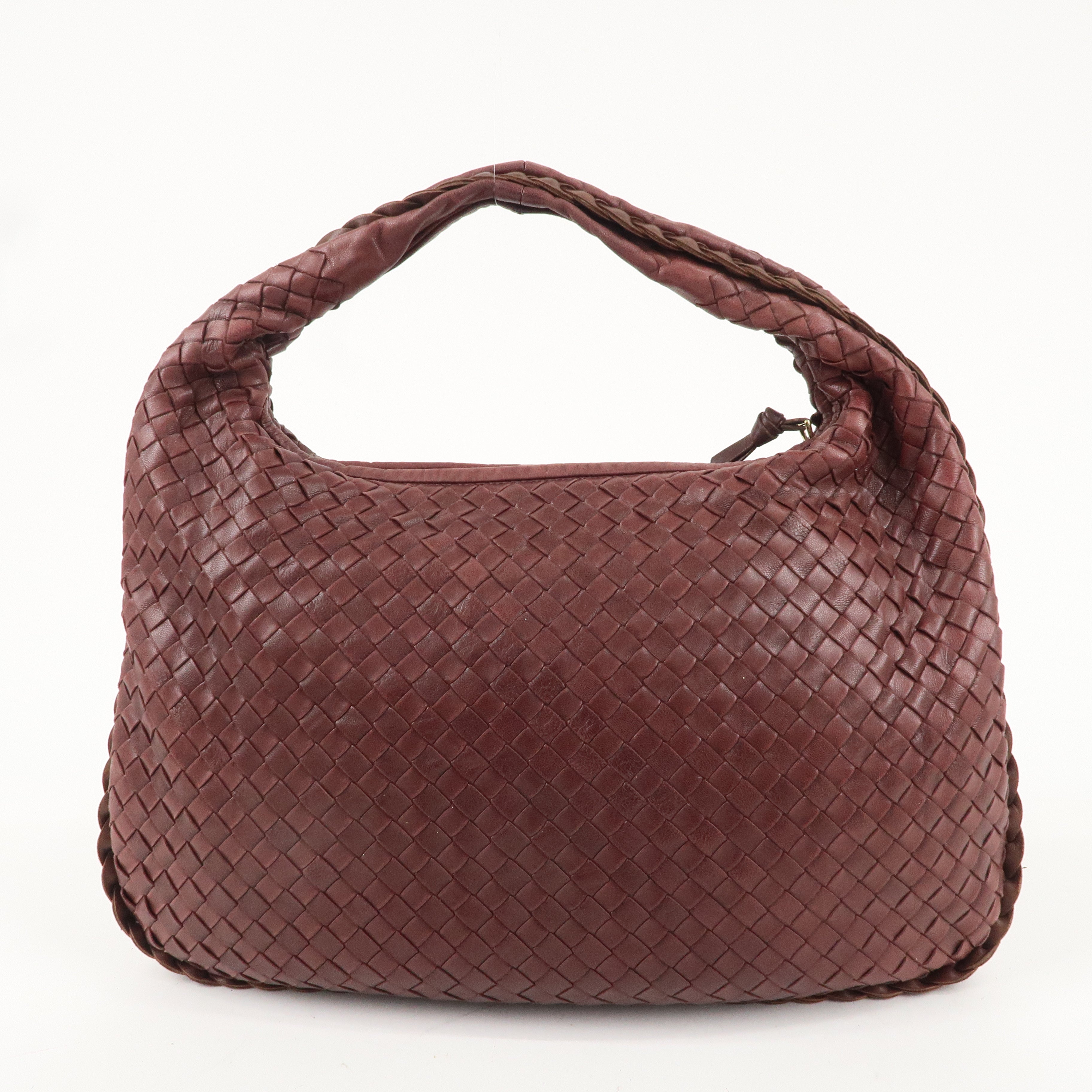 BOTTEGA VENETA Intrecciato Hobo Leather Shoulder Bordeaux 115653