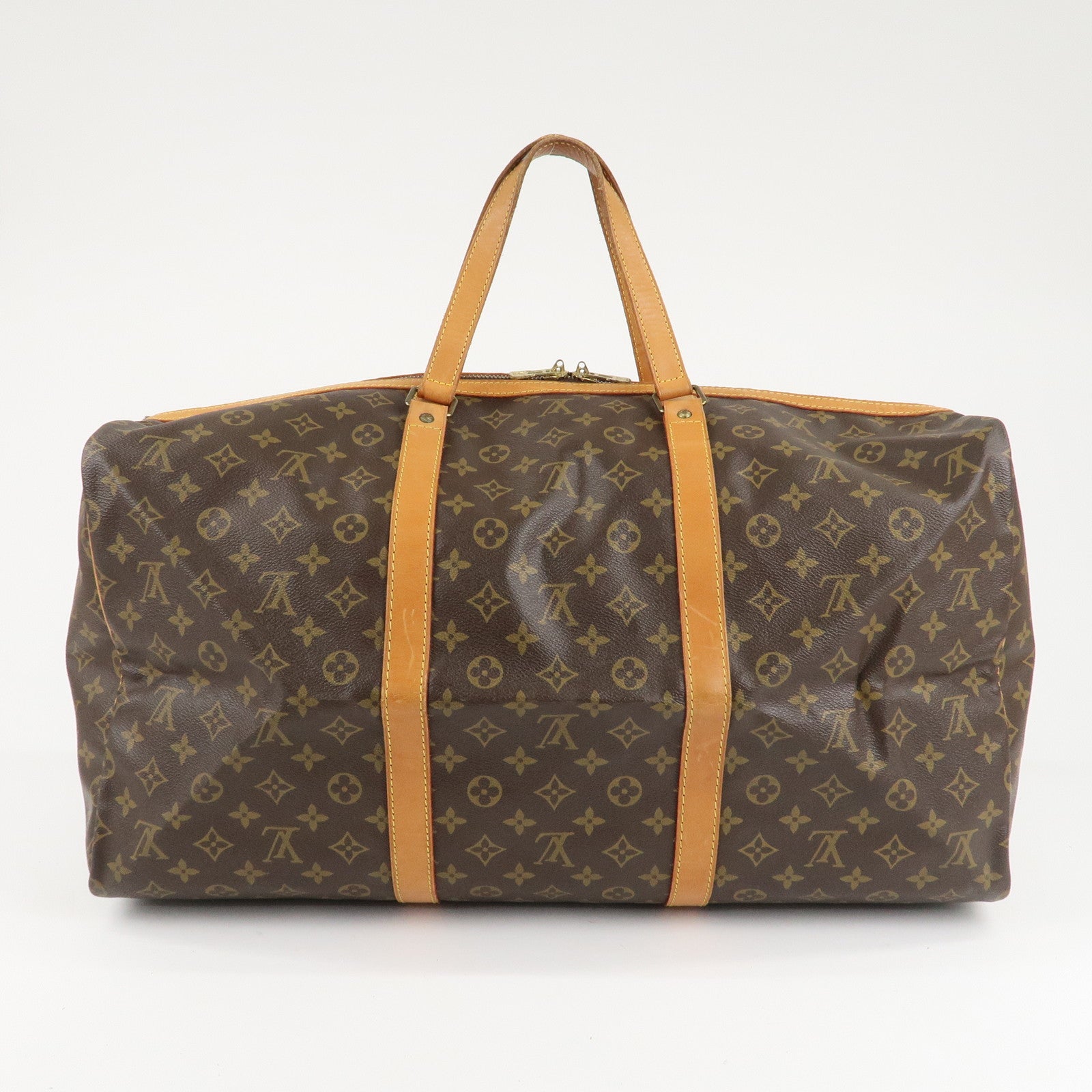 Louis Vuitton Monogram Sac Souple 55 Boston Bag Brown M41622