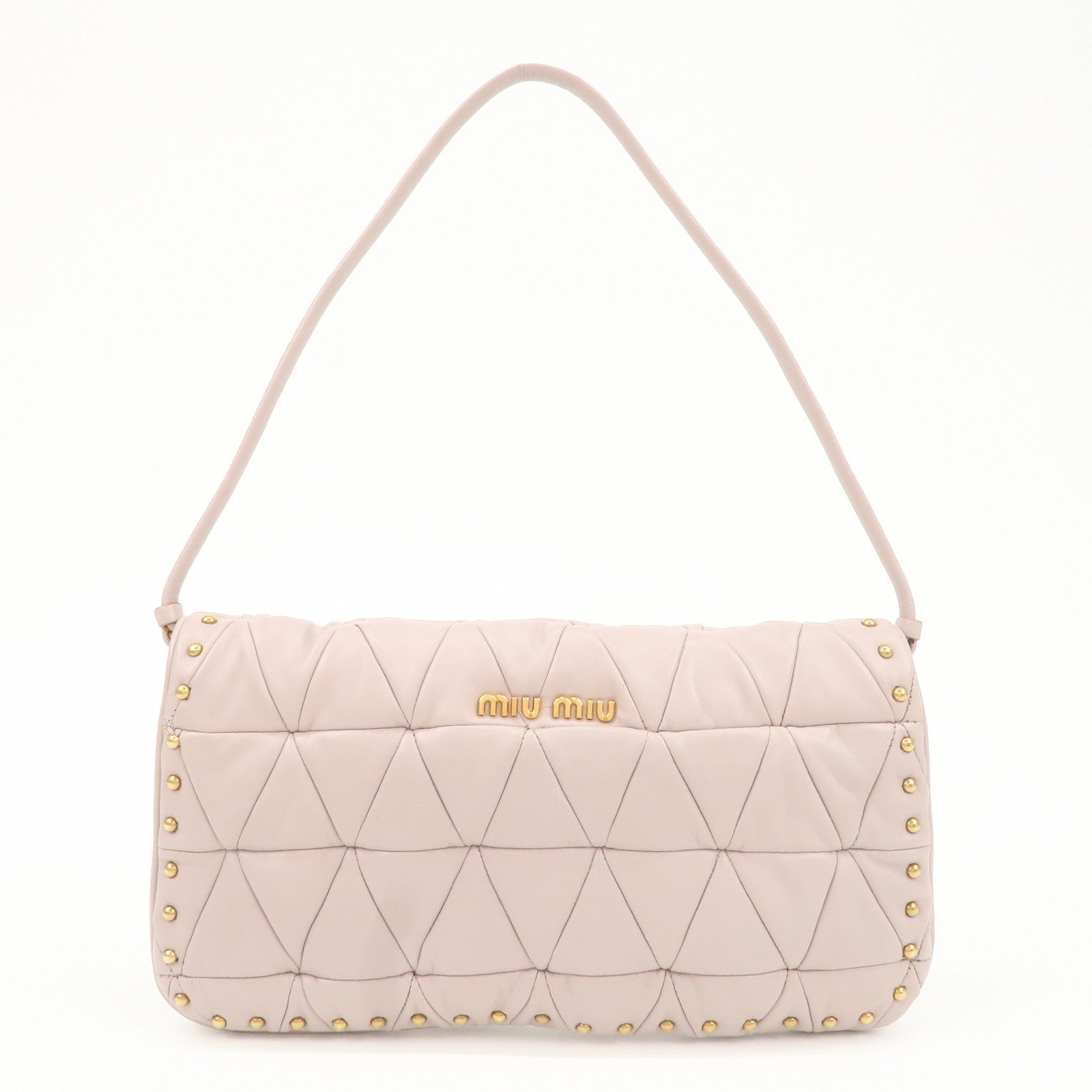 MIU MIU Leather 2Way Bag Shoulder Bag Clutch Bag Pink