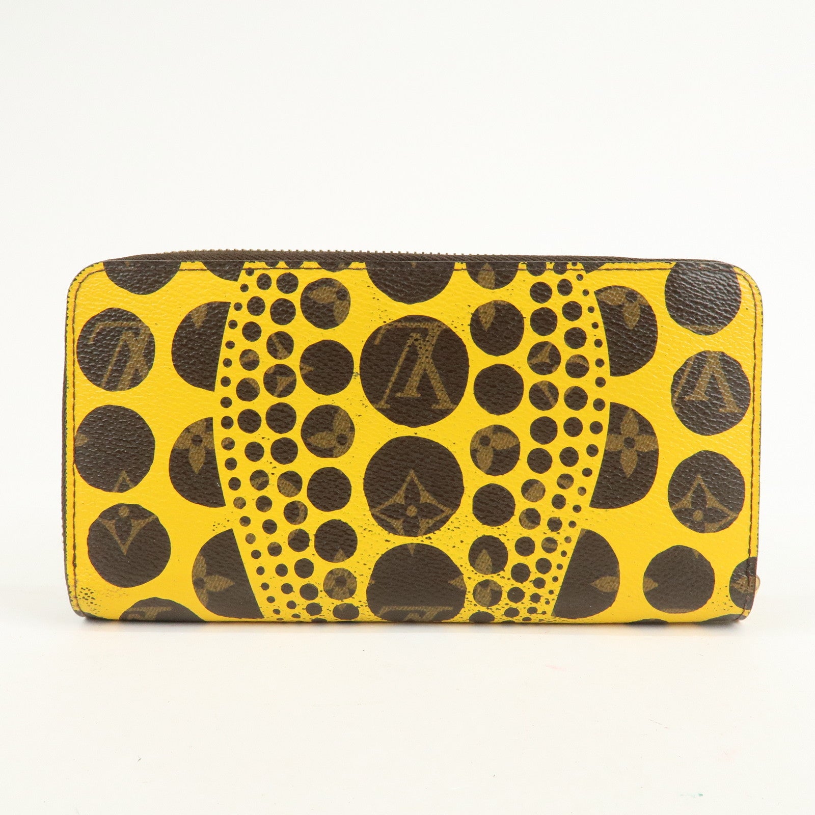 Louis Vuitton Monogram Zippy Wallet Pumpkin Dots Jaune M60449