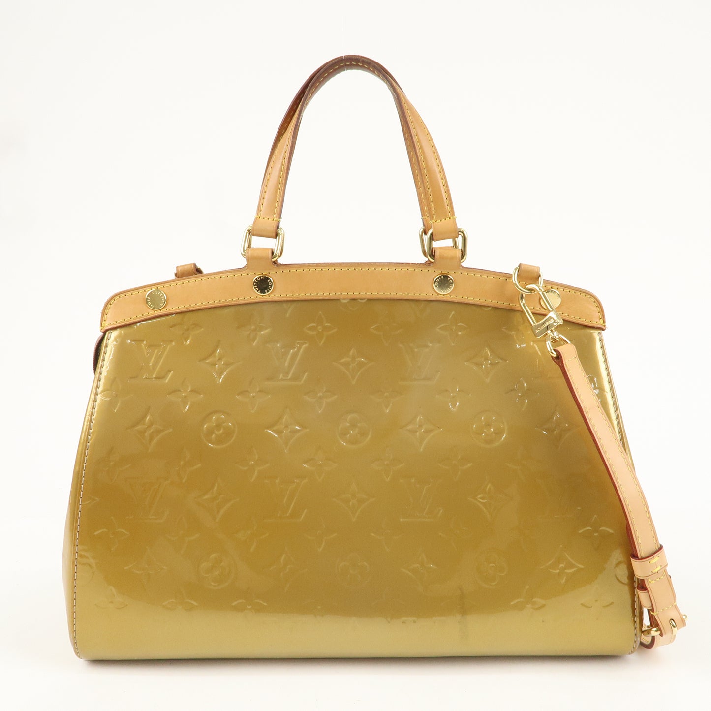 Louis Vuitton Monogram Vernis Blair MM Hand Bag M91755 Beige