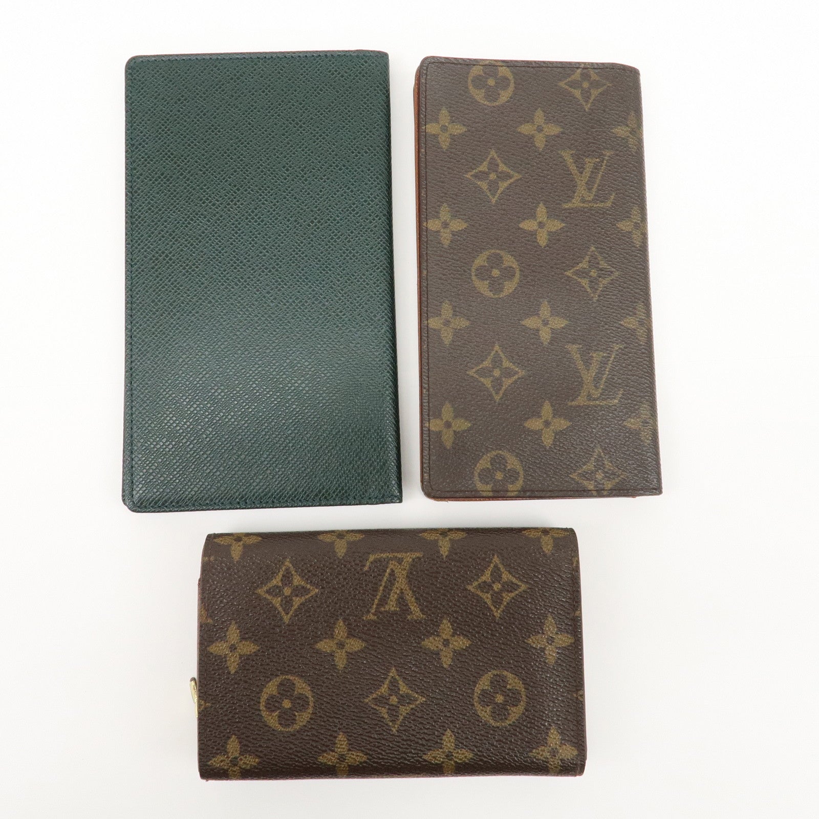 Louis Vuitton Taiga Monogram Set of 3 Wallet M30414 M60825 M61730