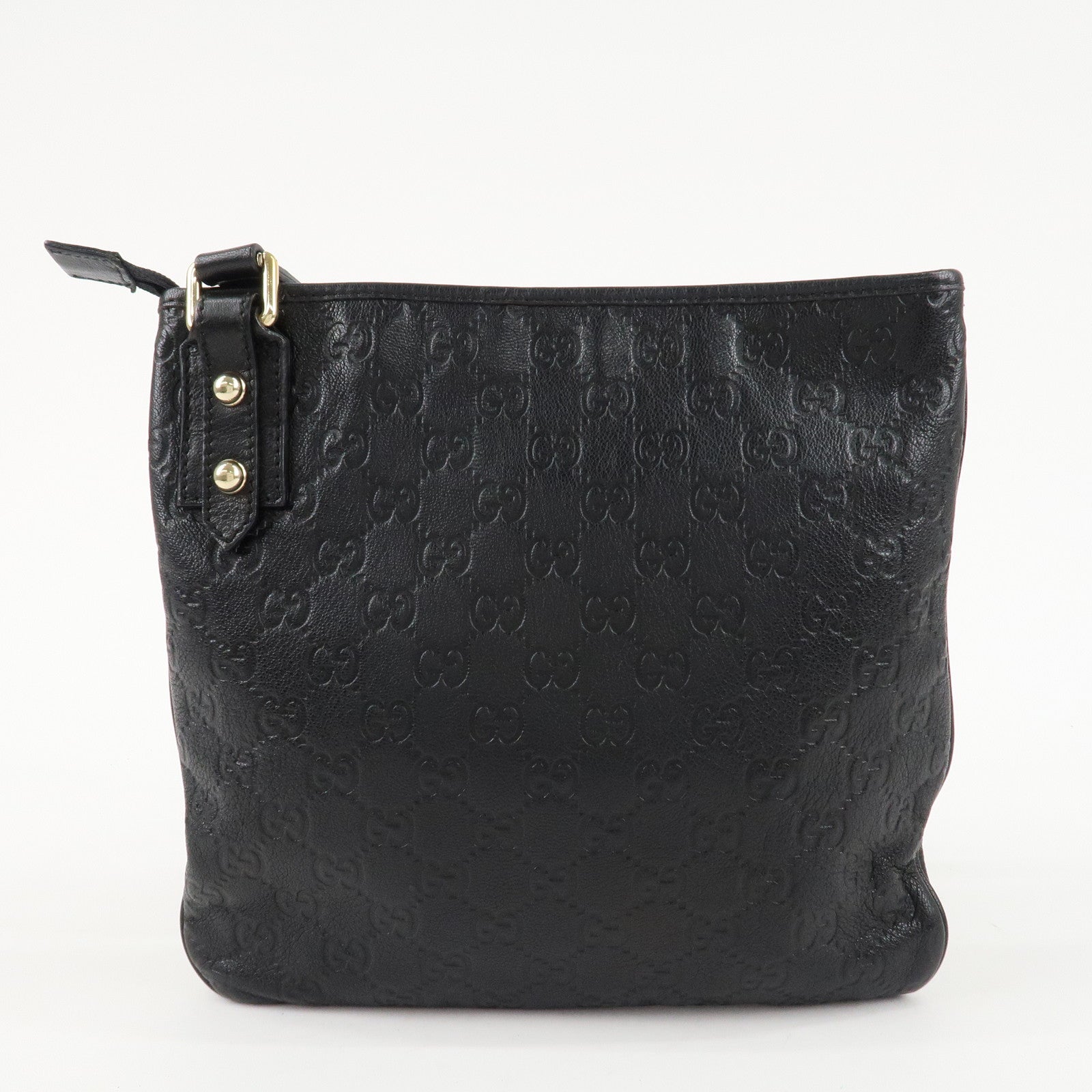 GUCCI Guccissima Guccissima Leather Shoulder Bag Black 239347