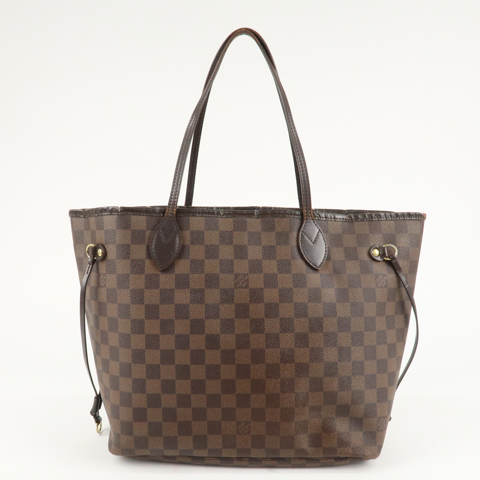 Louis Vuitton Damier Neverfull MM Tote Bag Brown M41358