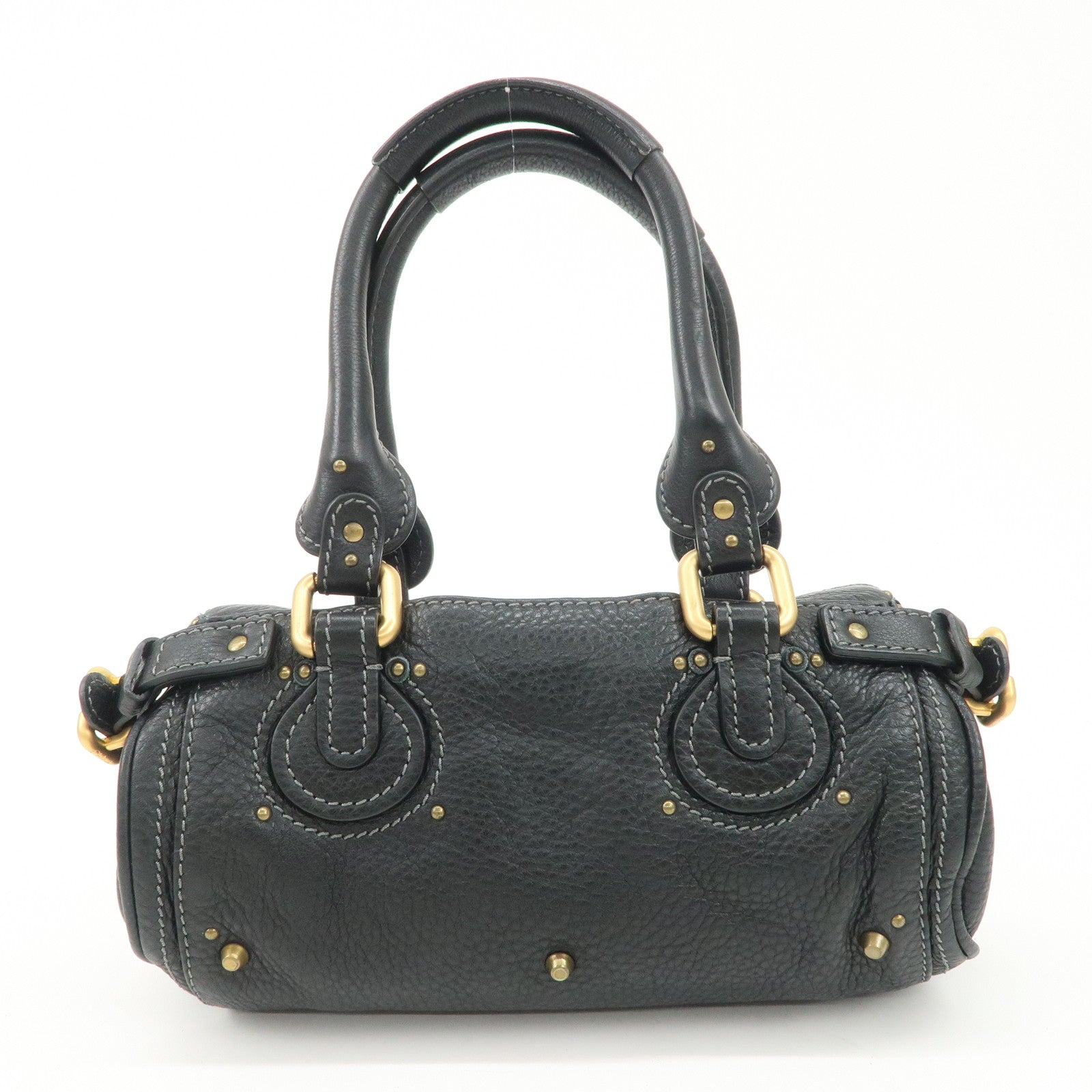 Chloe Paddington Leather Mini Hand Bag Black Used