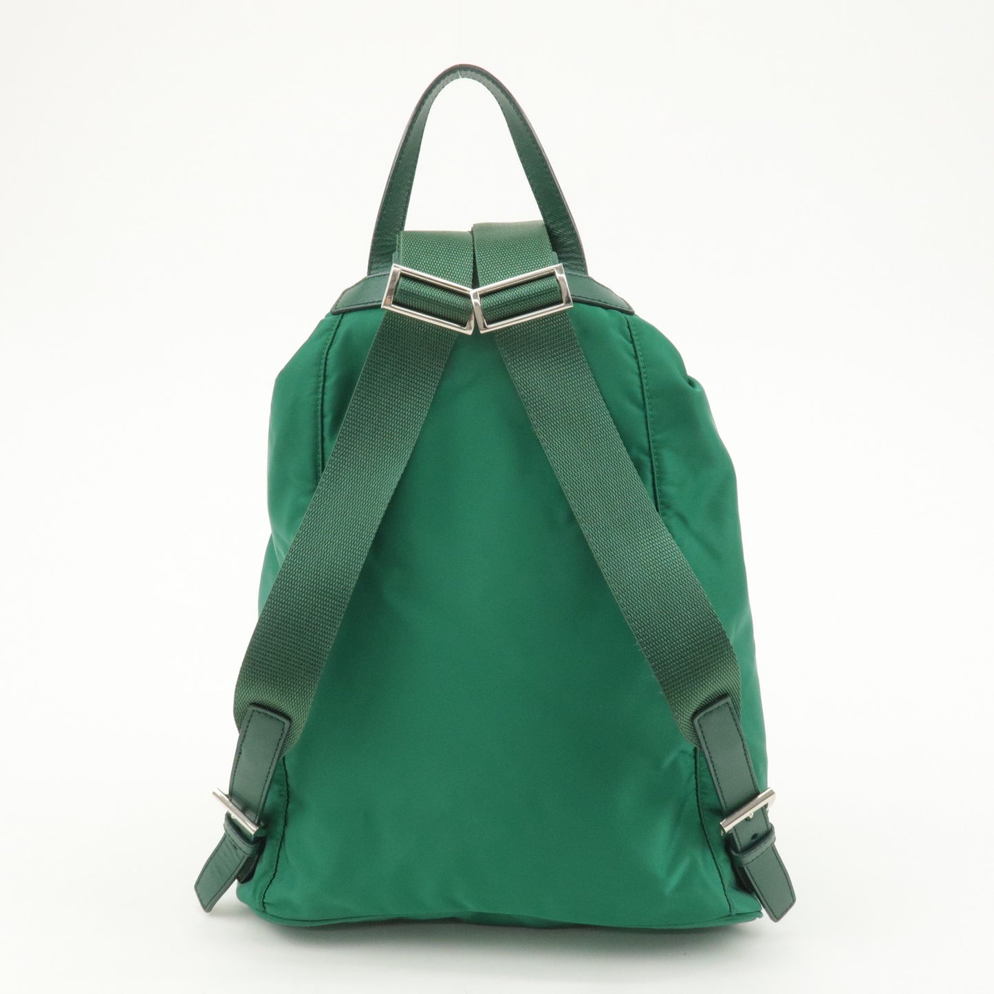 PRADA Nylon Leather Backpack Ruck Sack Green 1BZ032