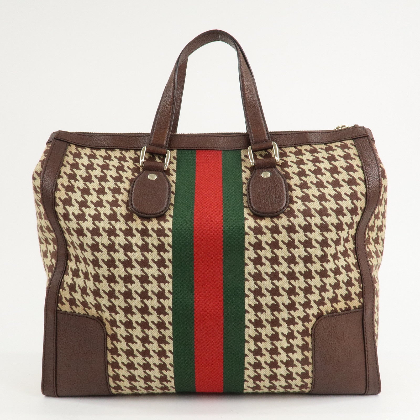 GUCCI Gucci Seventies Sherry Canvas Leather Tote Bag 271624 Used