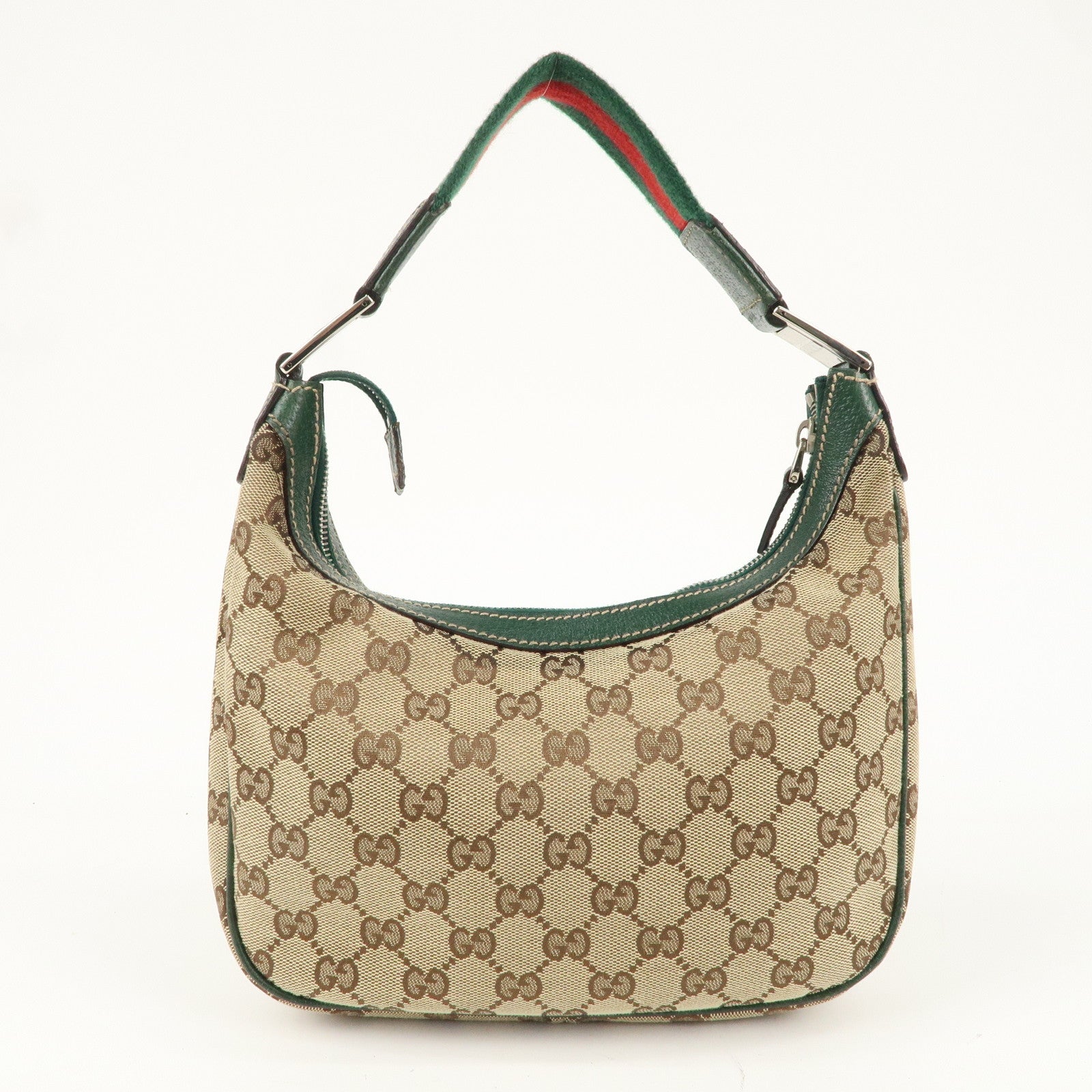 Gucci Sherry GG Canvas Leather One Shoulder Bag Beige 145811