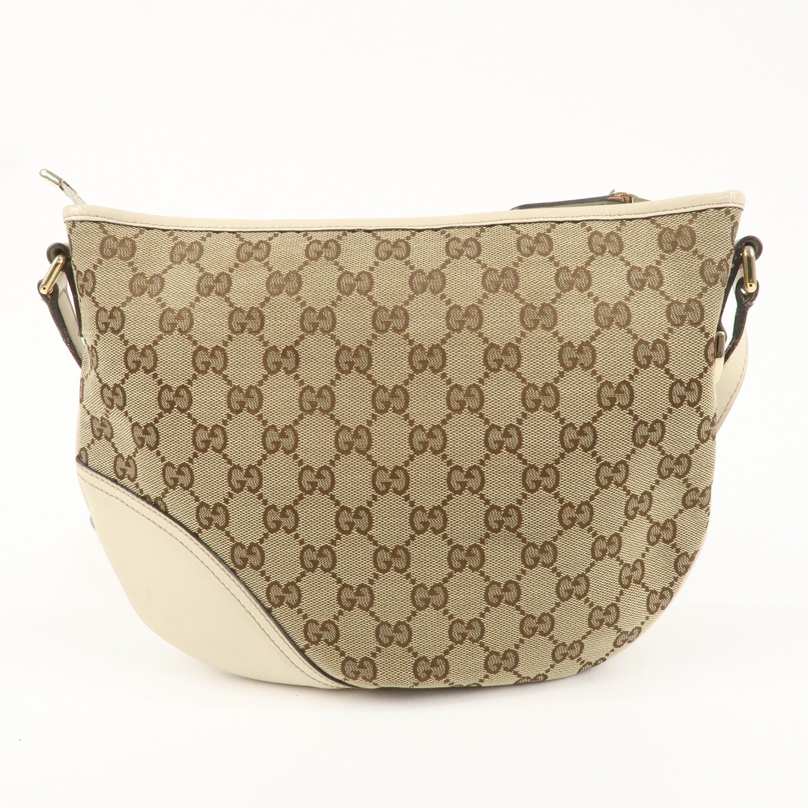 GUCCI Interlocking G Abbey GG Canvas Leather Shoulder Bag 169998