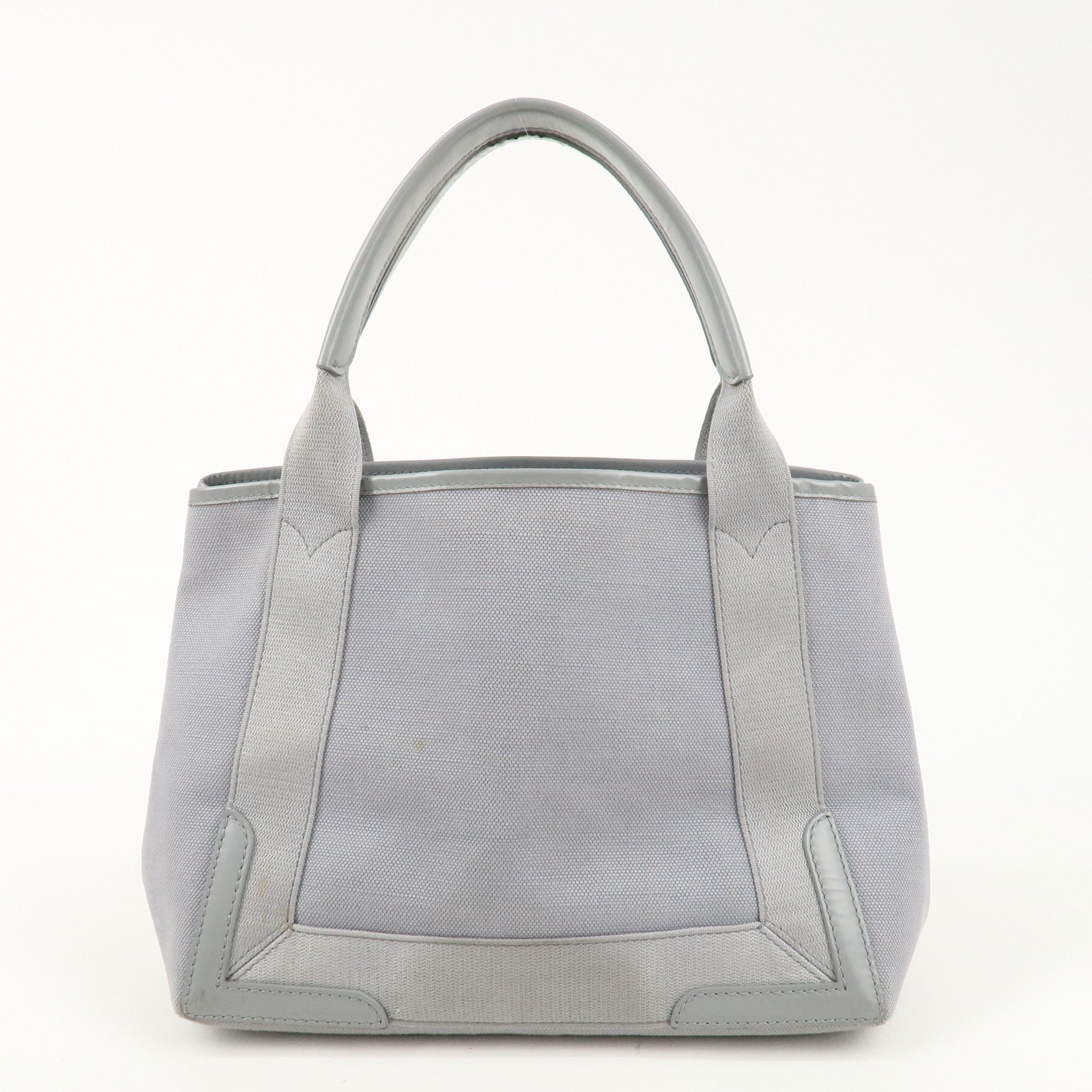 BALENCIAGA Navy Cabas Hand Bag Tote Bag Shoulder Bag Grey 339933