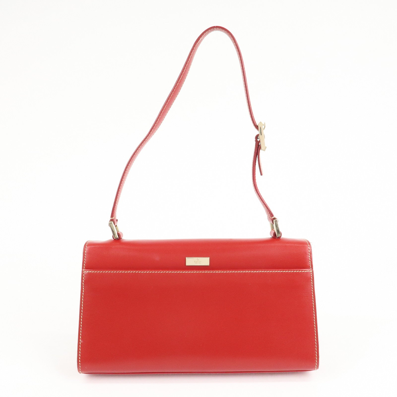 GUCCI Leather One Shoulder Bag Hand Bag Red 001.4214