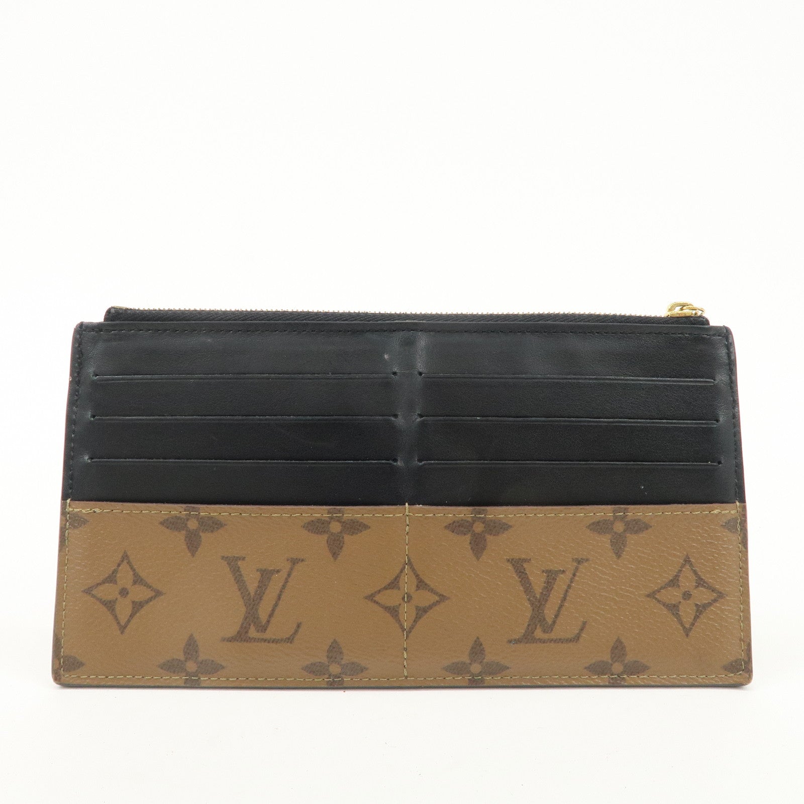 Louis Vuitton Monogram Reverse Slim Purse Card Case M80390 Used