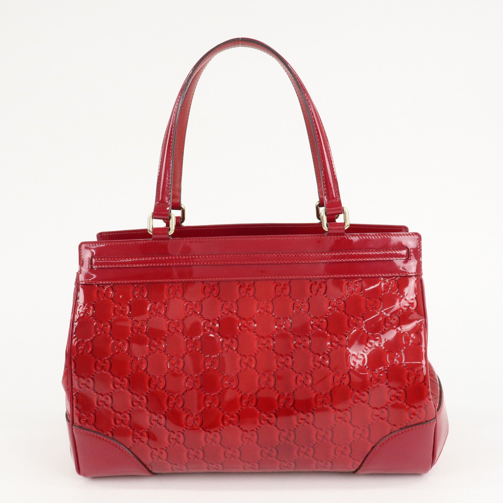 GUCCI Guccissima Patent Leather Mayfair Red 257612 525040