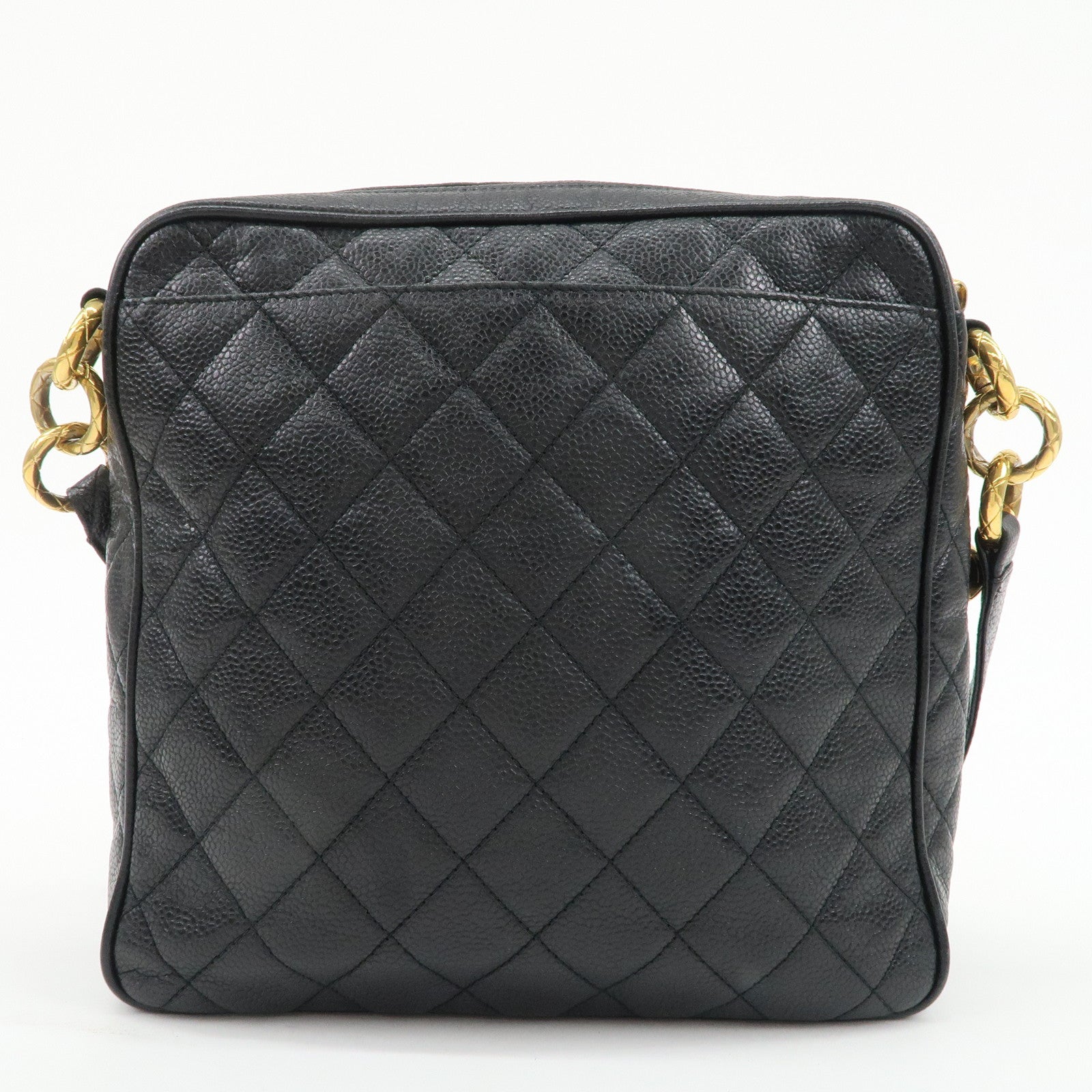 CHANEL Matelasse Caviar Skin Shoulder Bag Black 2944818