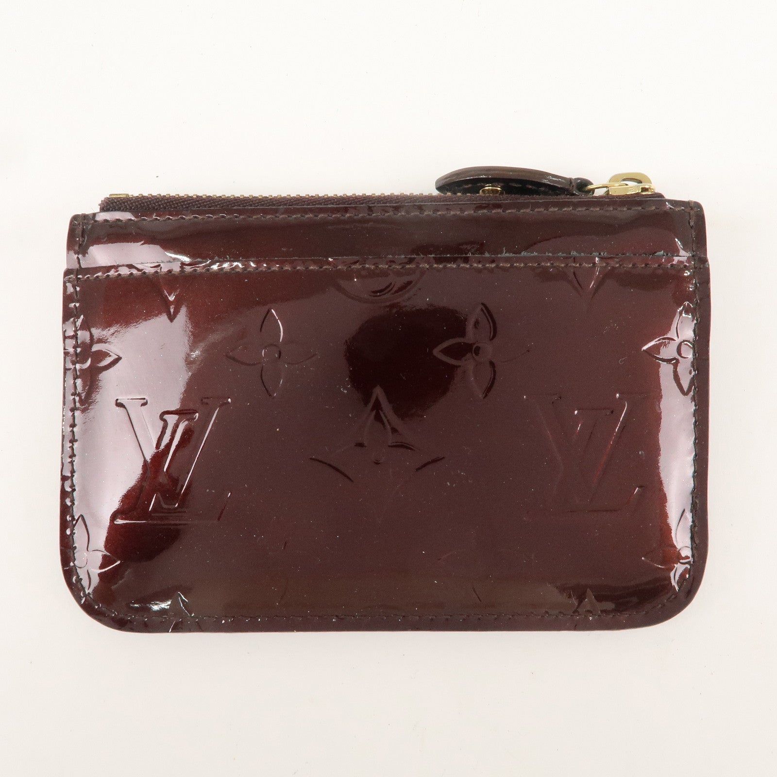 Louis Vuitton Vernis Pochette Cles Coin Case Amarante M93557