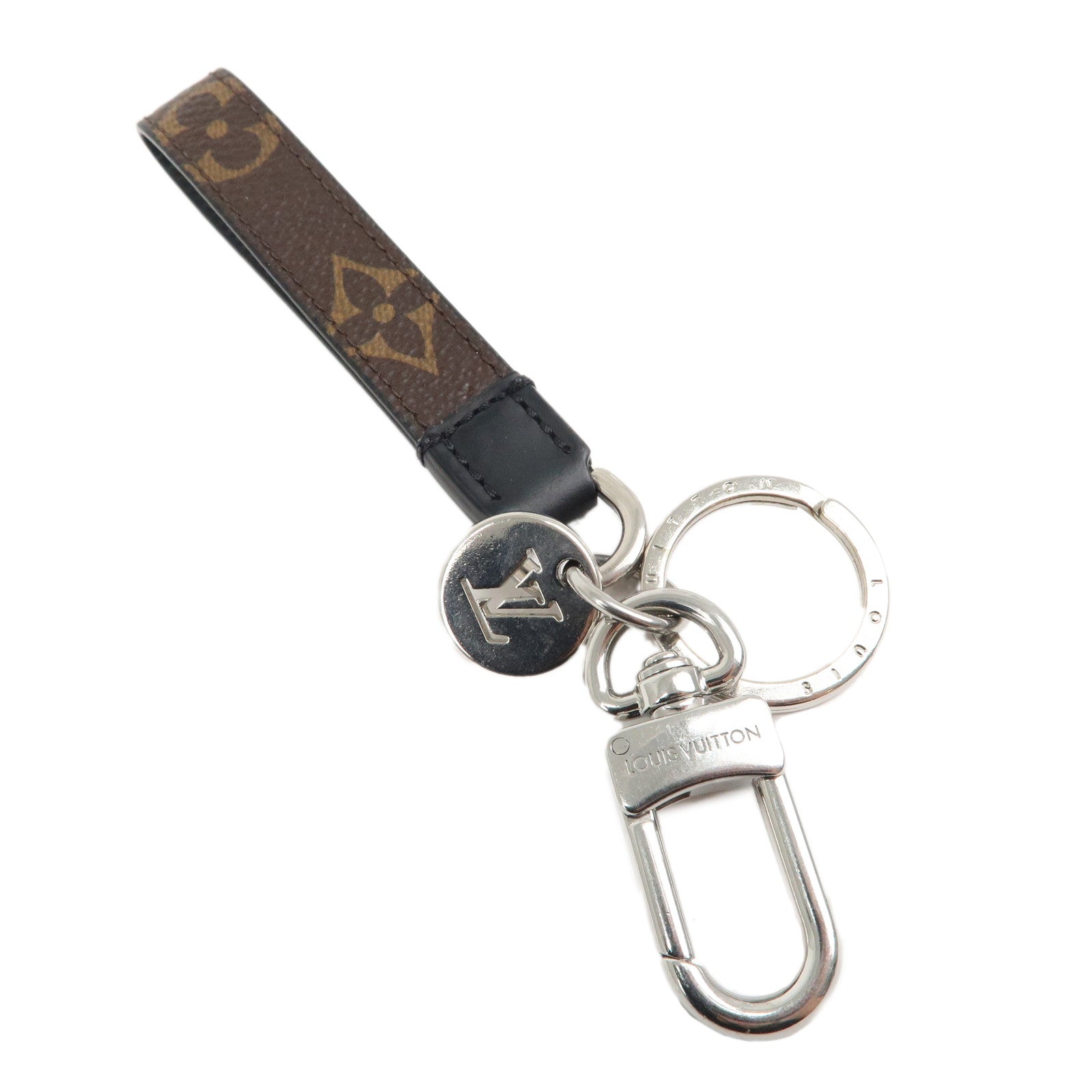 Louis Vuitton Monogram Slim Dragonne Key Holder Bag Charm M00853