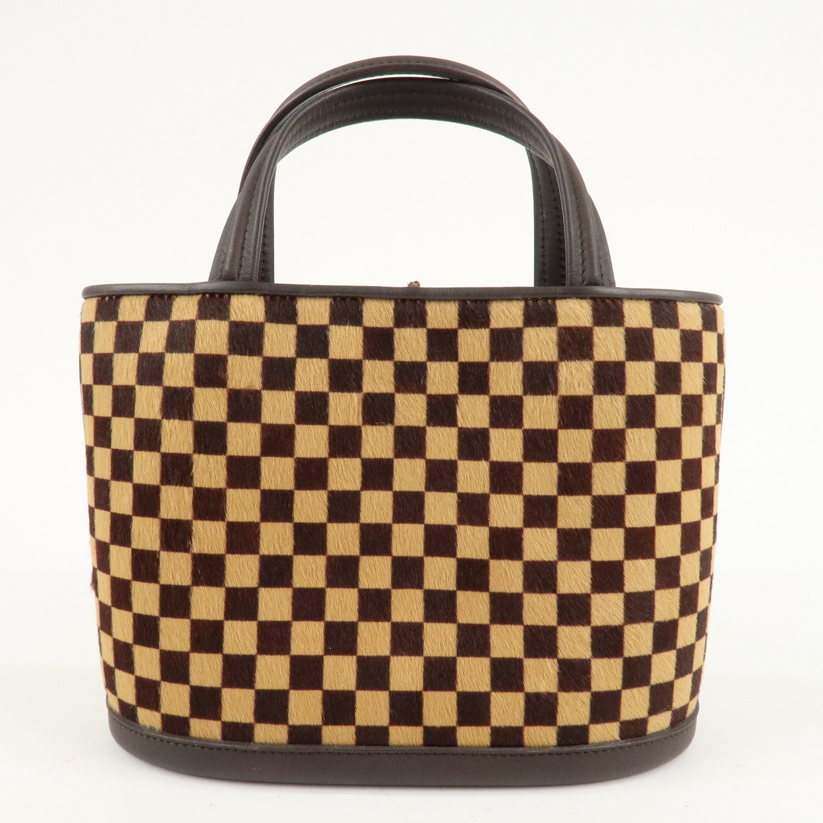 Louis Vuitton Damier Sauvage Impala Hand Bag Beige Brown M92133