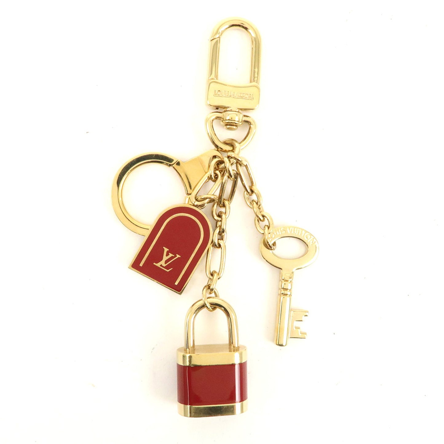 Louis Vuitton Porte Cles Cadena Bag Charm Red Metal M60073