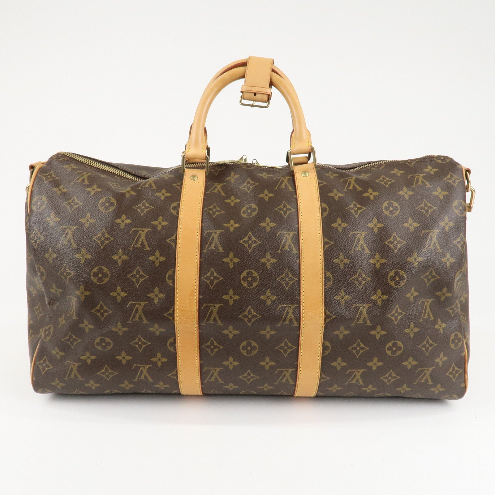 Louis Vuitton Monogram Keep All Bandouliere 50 Boston Bag M41416