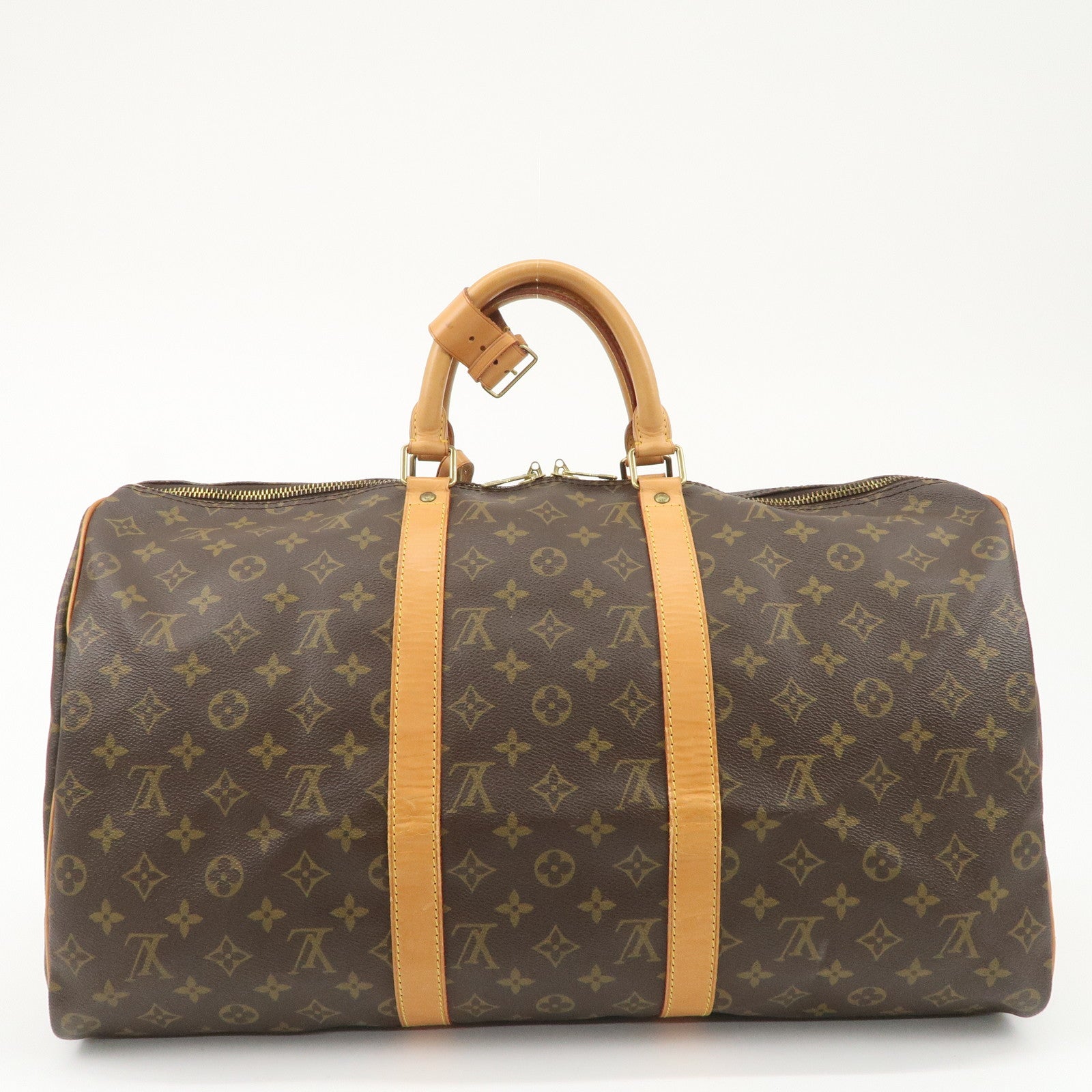 Louis Vuitton Monogram Keep All Bandouliere 50 Boston Bag M41416